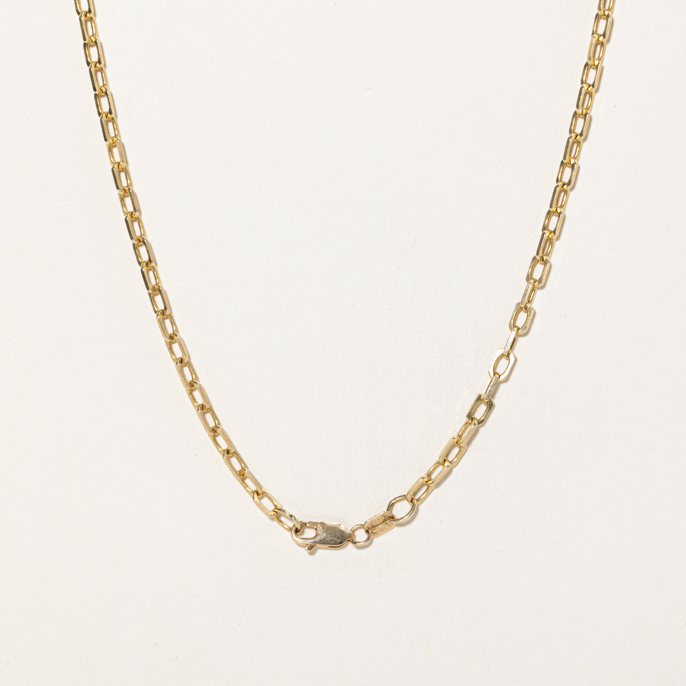 14K Yellow Gold Soft Squared Cable Link Chain | 21"