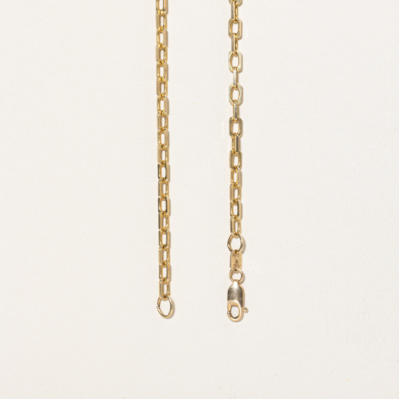 14K Yellow Gold Soft Squared Cable Link Chain | 21"