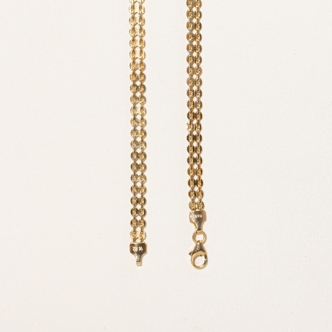 14K Yellow Gold Flat Link Chain | 17.5"