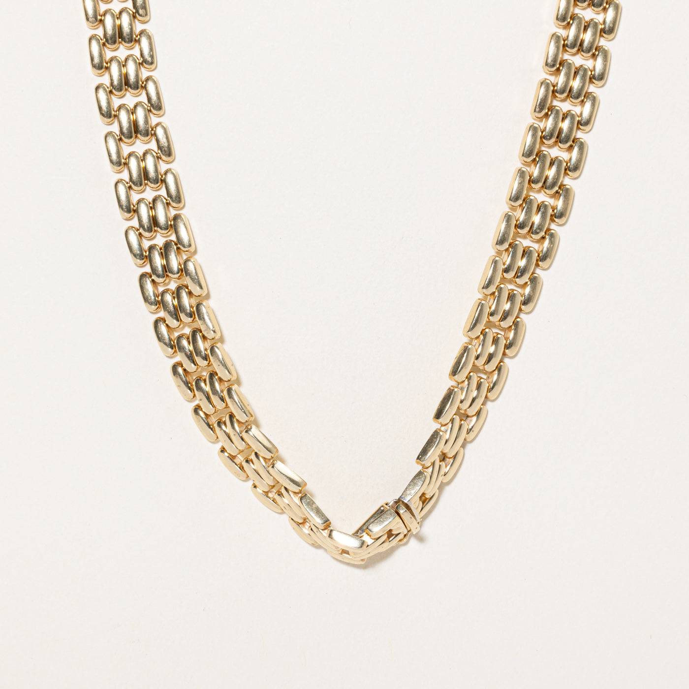 'Birks' 14K Yellow Gold Panther Link Chain | 16"