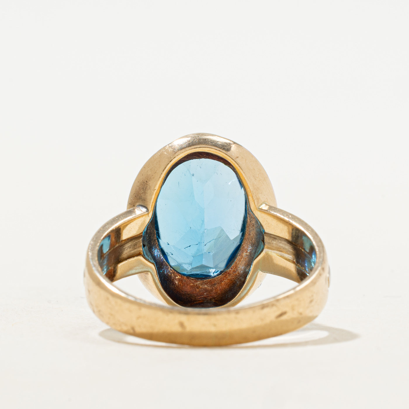 Bezel Set Blue Topaz Cocktail Ring | 6.50ct | SZ 8.75