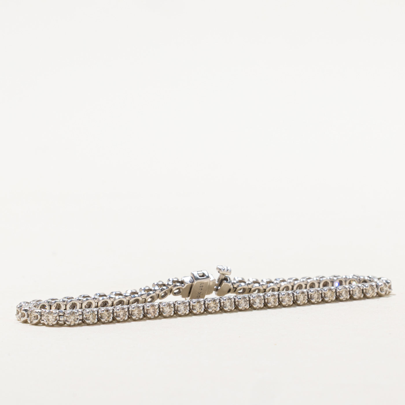 10k White Gold Diamond Tennis Bracelet | 1.56ctw | 7"