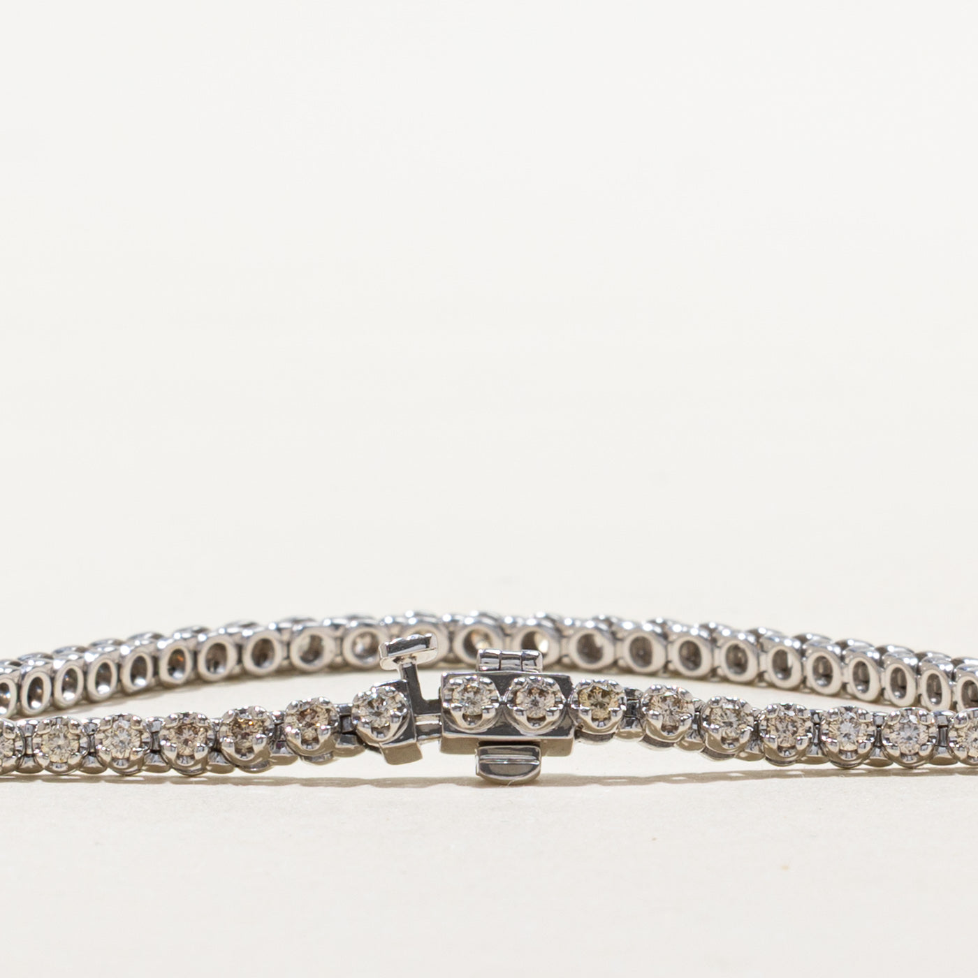 10k White Gold Diamond Tennis Bracelet | 1.56ctw | 7"