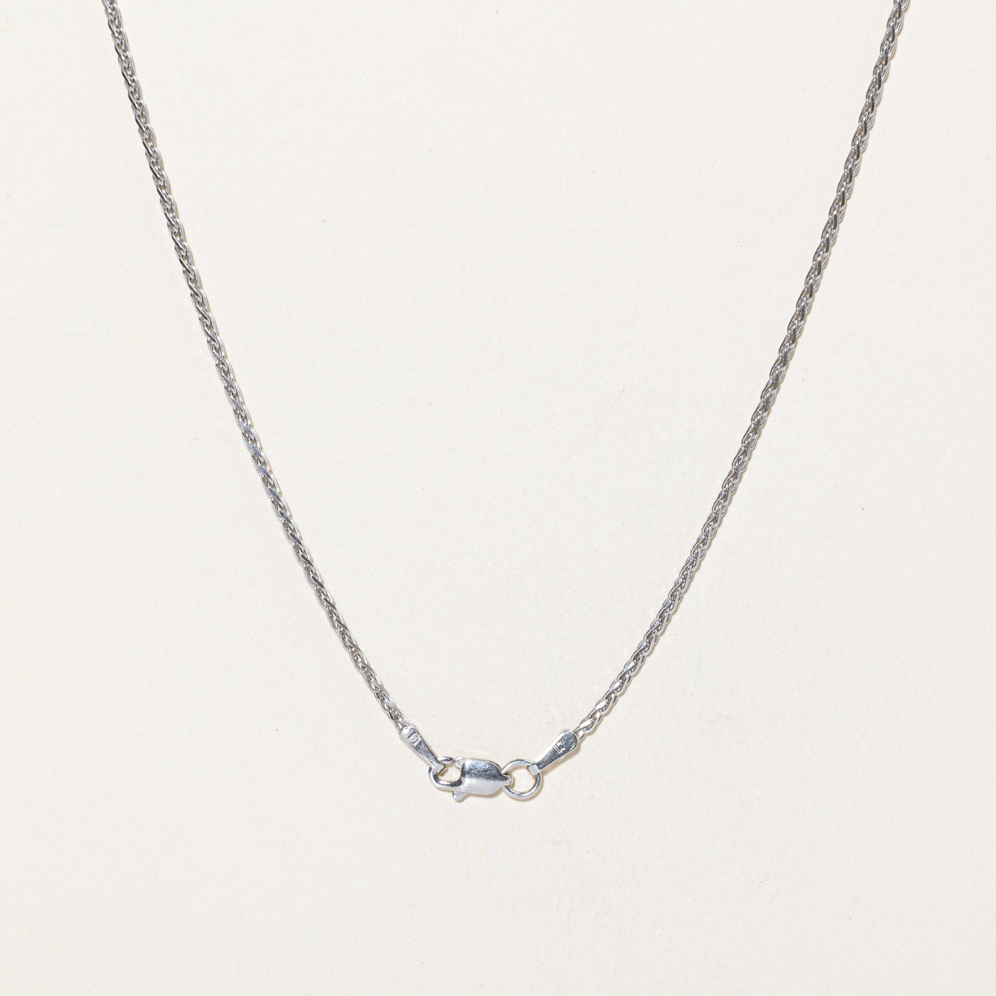 14K White Gold Thin Wheat Chain | 18"