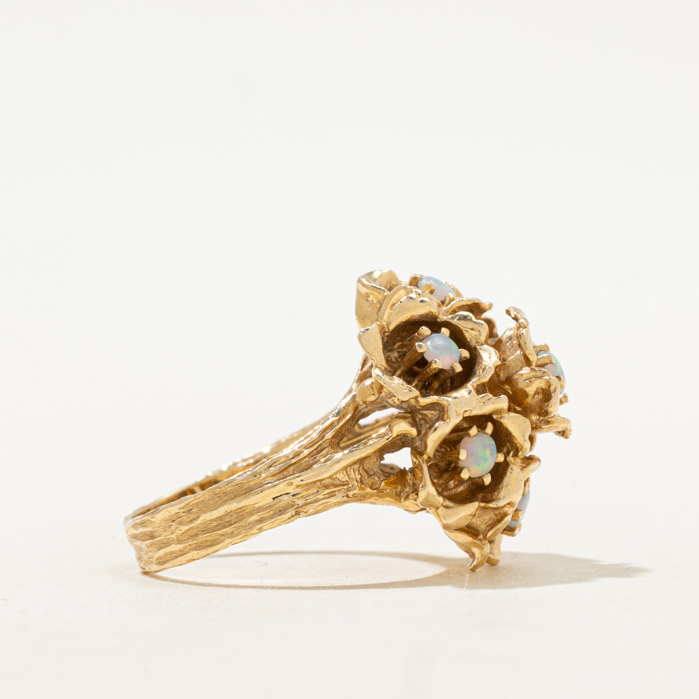 Scattered Opal Flower Cocktail Ring | 0.40ctw | SZ 7.25