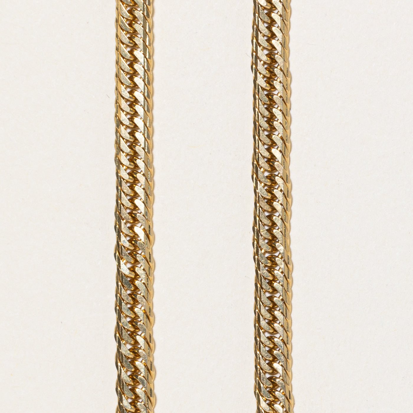 18K Yellow Gold Herringbone Link Chain | 15.5"