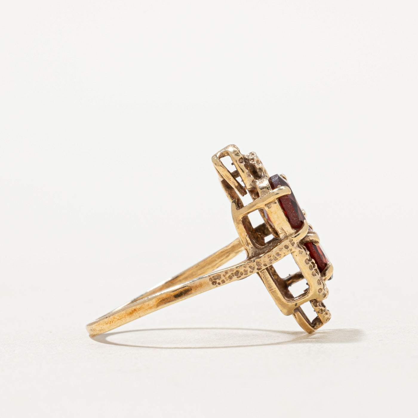 Two Stone Garnet Abstract Ring | 1.00ctw | SZ 5