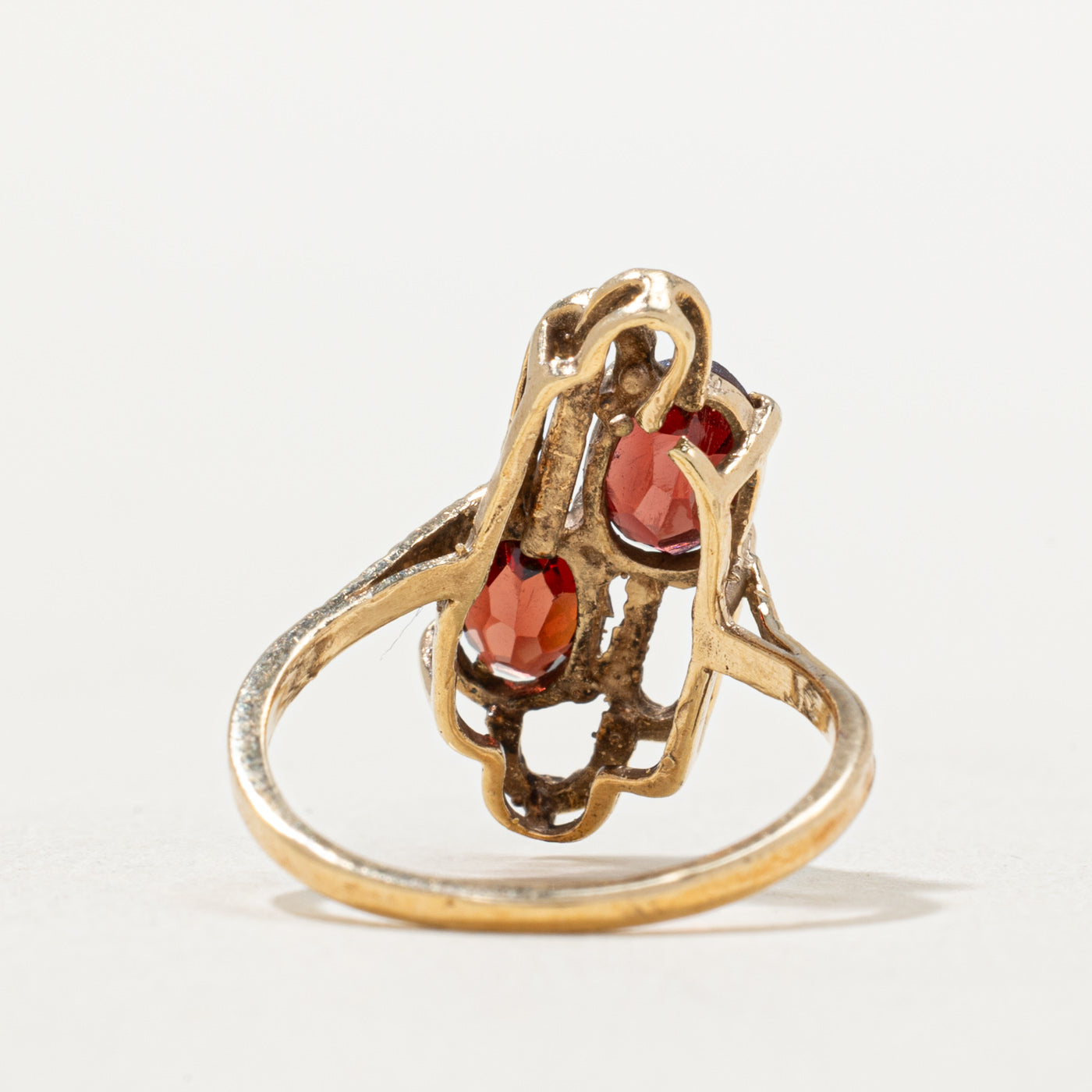 Two Stone Garnet Abstract Ring | 1.00ctw | SZ 5