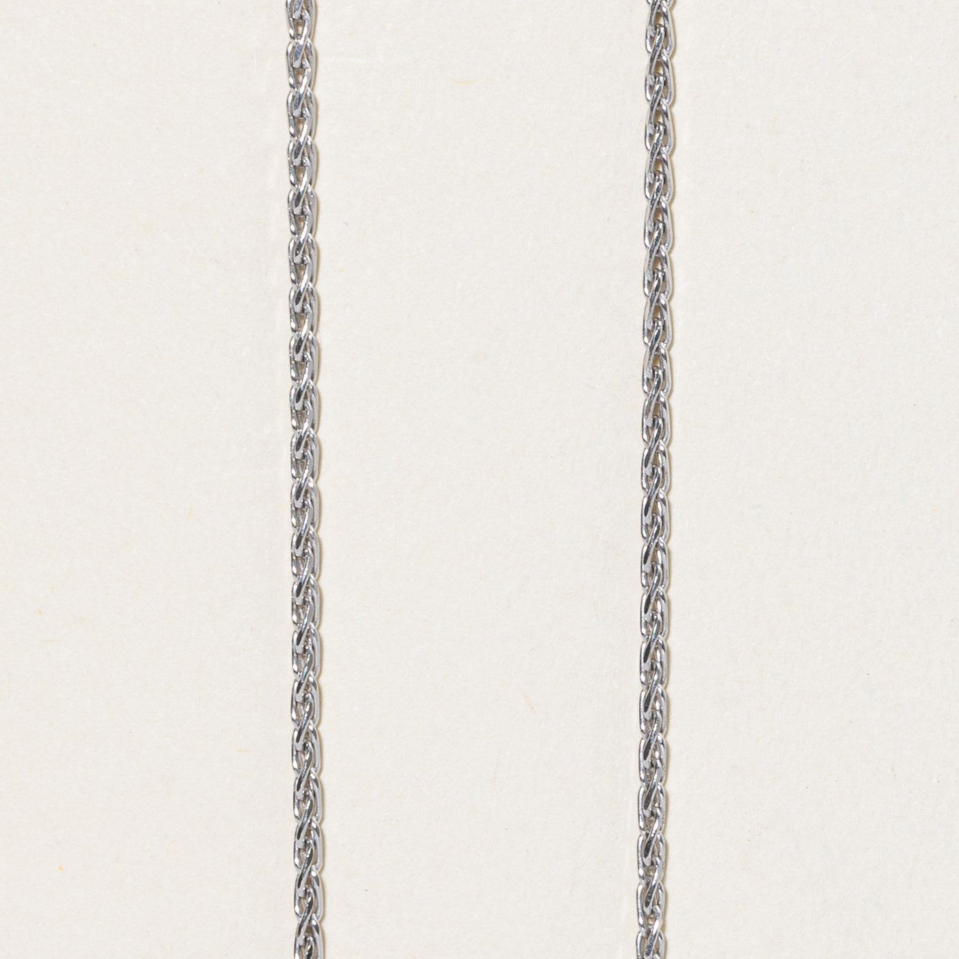 14K White Gold Thin Wheat Chain | 18"