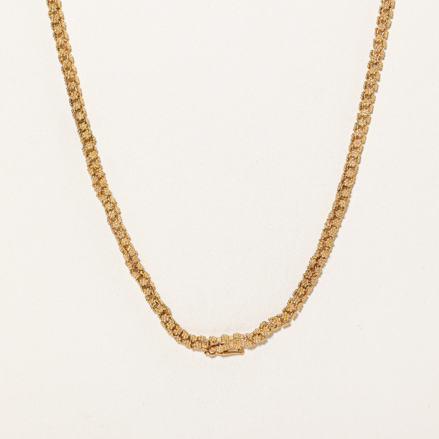 14K Yellow Gold Tassle Pendant Necklace | 16.5"