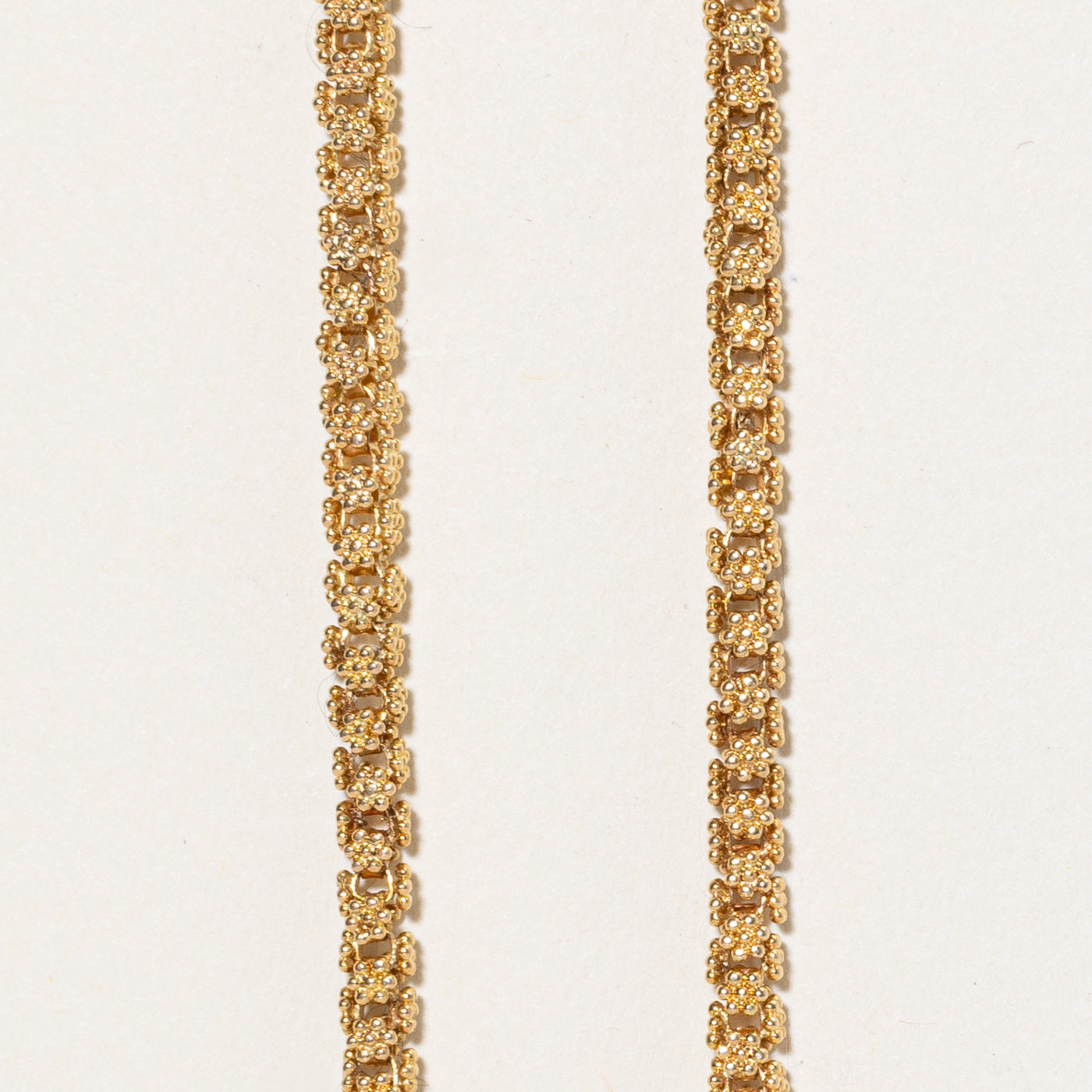 14K Yellow Gold Tassle Pendant Necklace | 16.5"