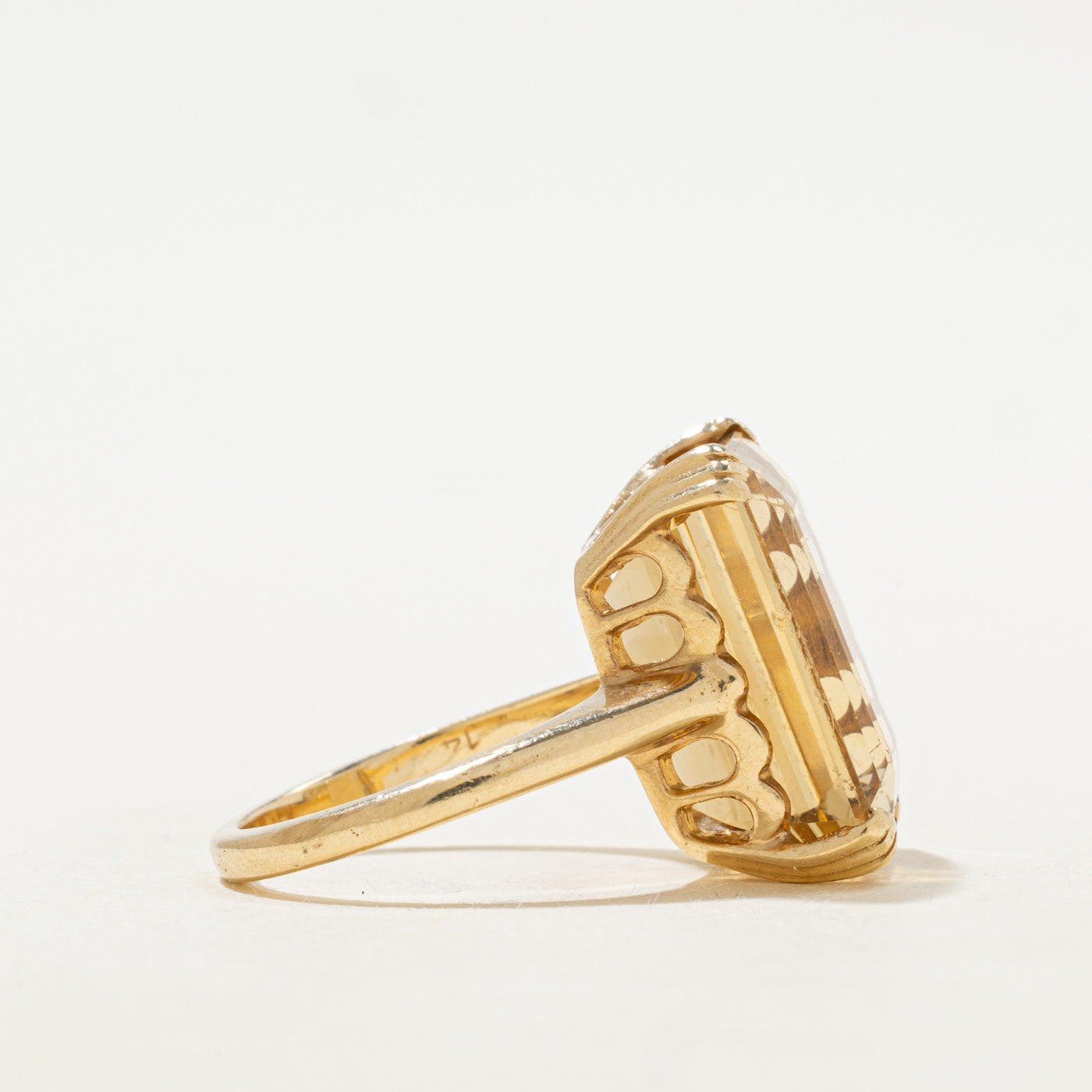 Basket Set Citrine Cocktail Ring | 13.25ct | SZ 6.75