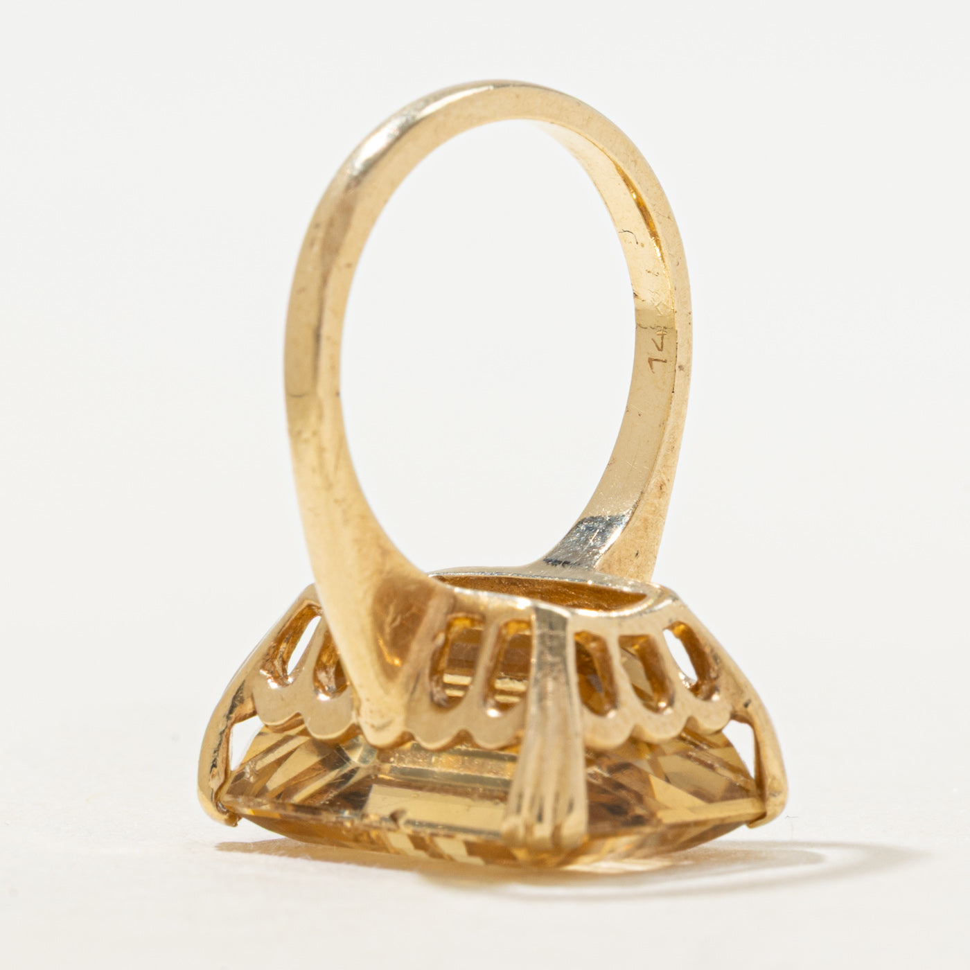 Basket Set Citrine Cocktail Ring | 13.25ct | SZ 6.75