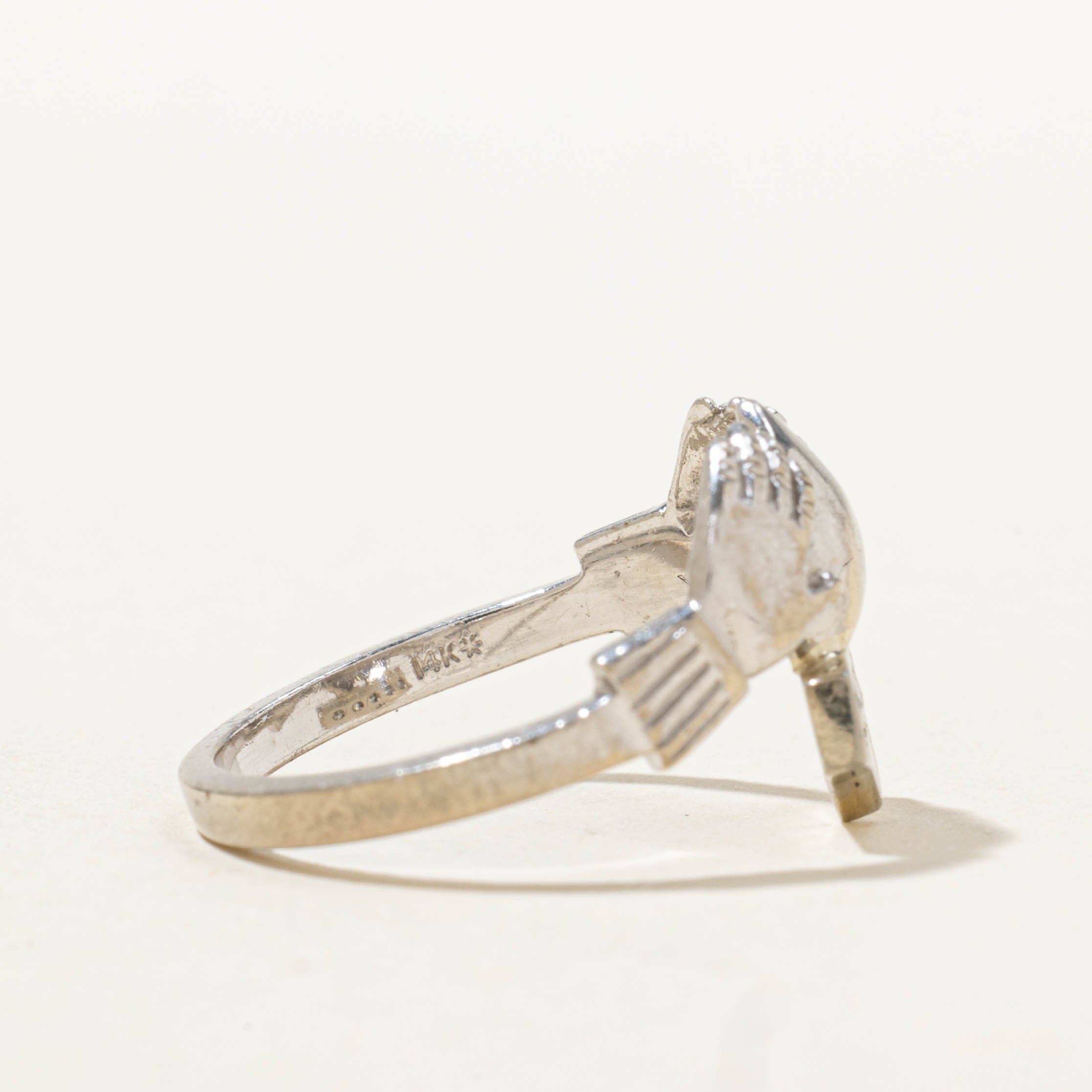 14k Diamond Claddagh Ring | SZ 5.75
