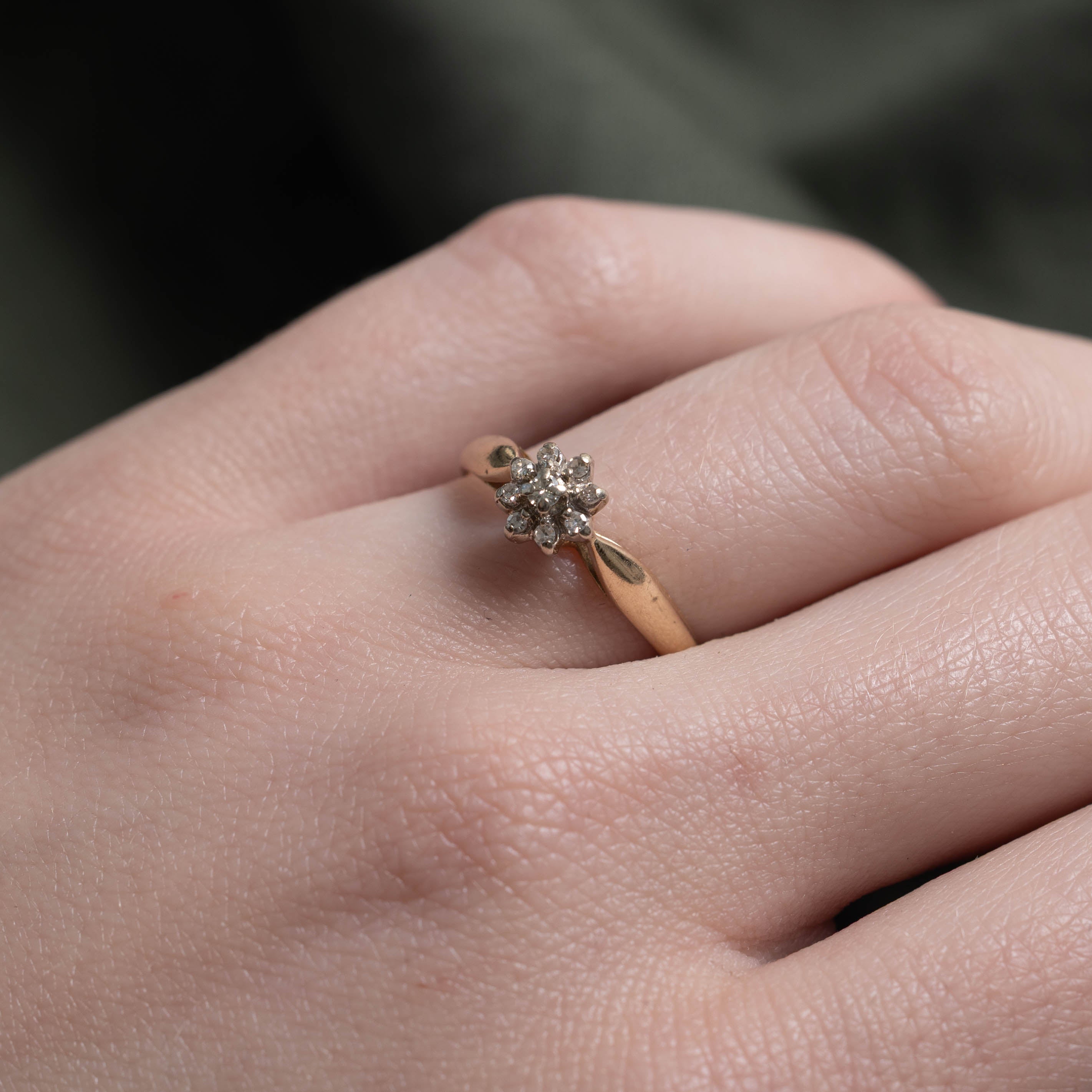 10k Diamond Petal Cluster Ring | SZ 6