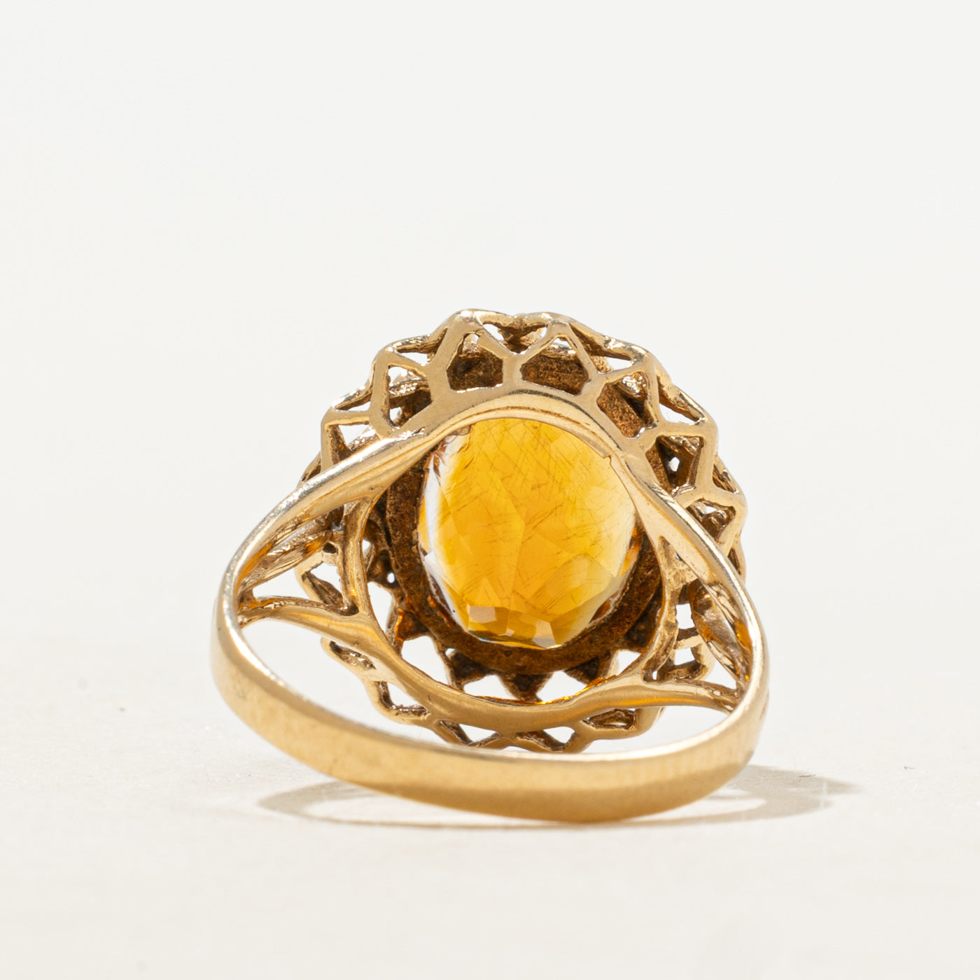 Citrine Openwork Cocktail Ring | 2.07ct | SZ 3.75