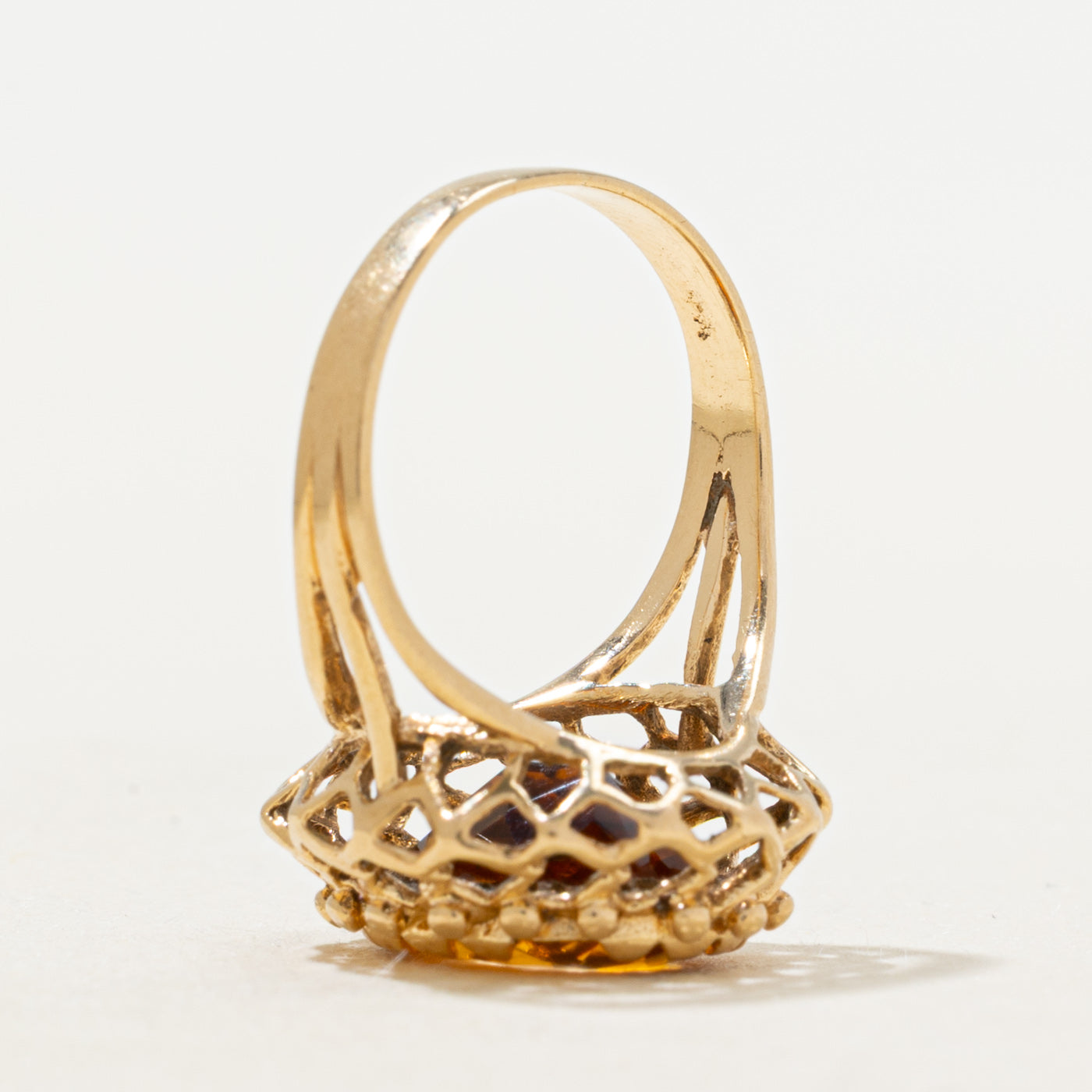 Citrine Openwork Cocktail Ring | 2.07ct | SZ 3.75