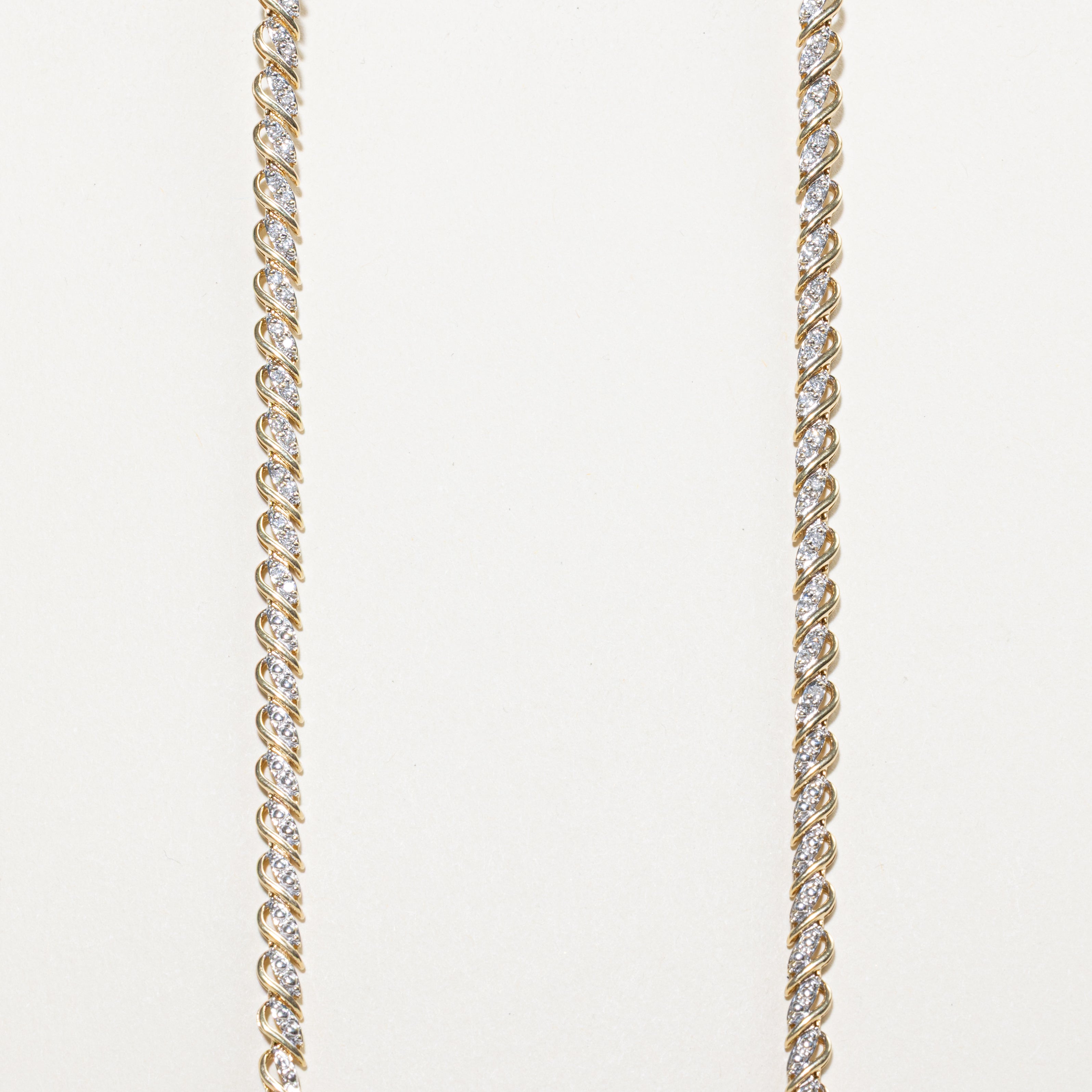 Yellow Gold Diamond Encrusted Necklace | 2.00ct | 17"