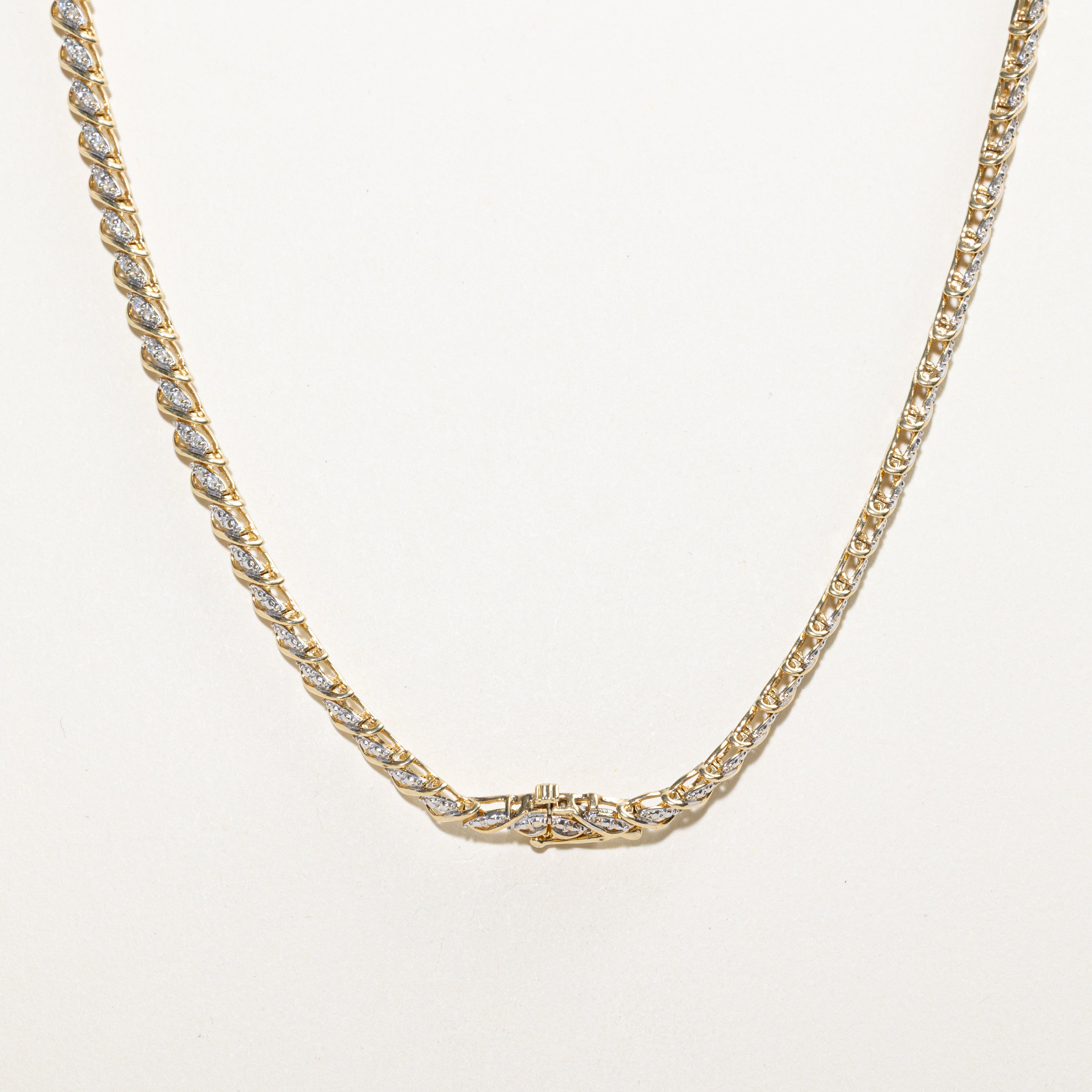 Yellow Gold Diamond Encrusted Necklace | 2.00ct | 17"