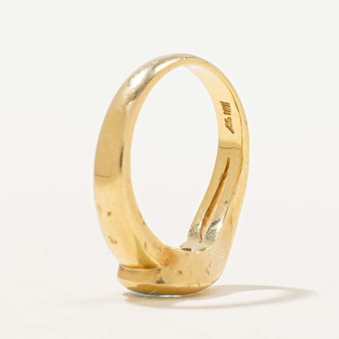 18k East West Semi Bezel Set Aquamarine Ring | 0.80ct | SZ 6.25