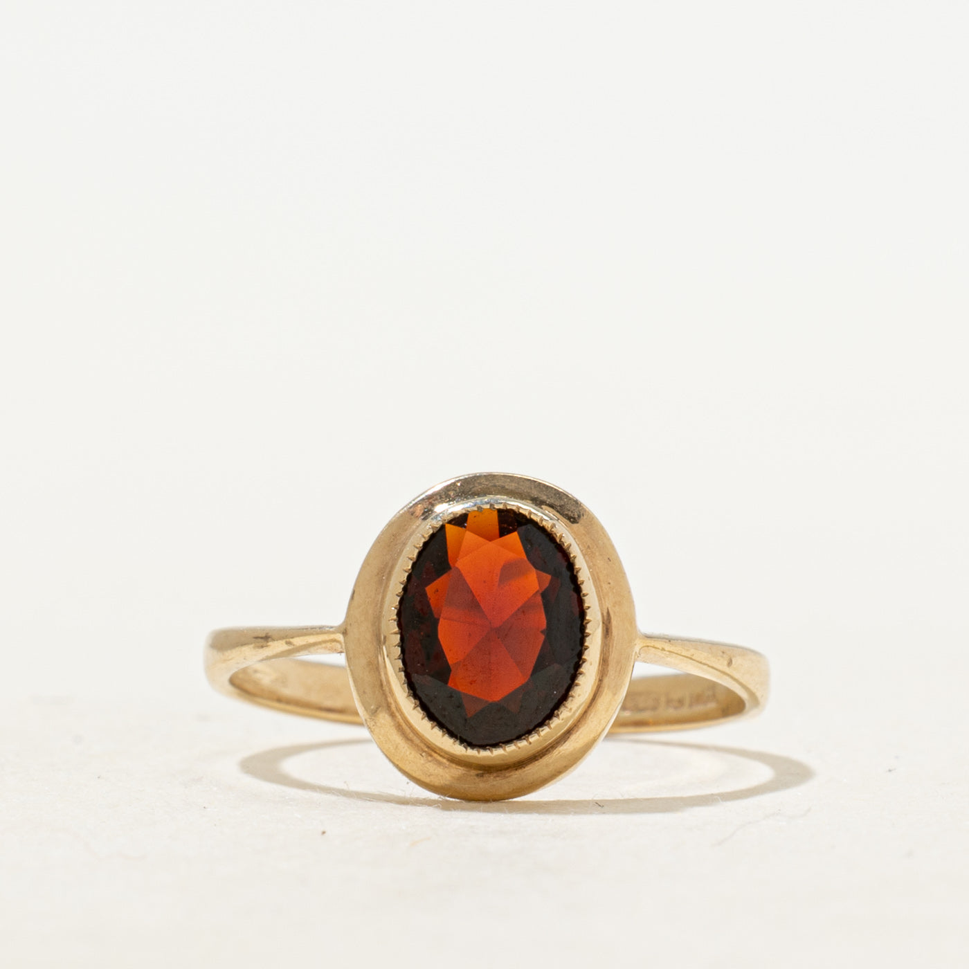 1976 Birmingham Bezel Set Garnet Ring | 0.90ct | SZ 6