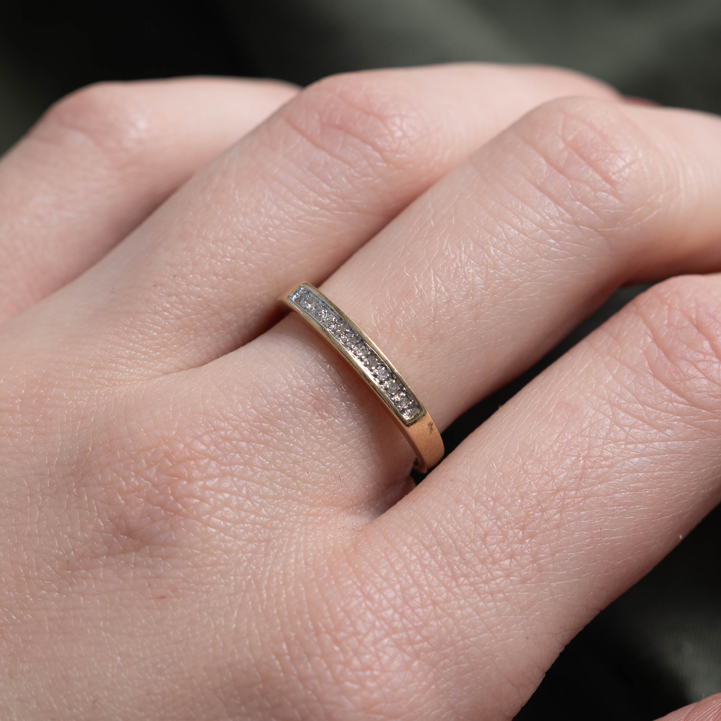 10k Semi Eternity Single Cut Diamond Band | SZ 6.5