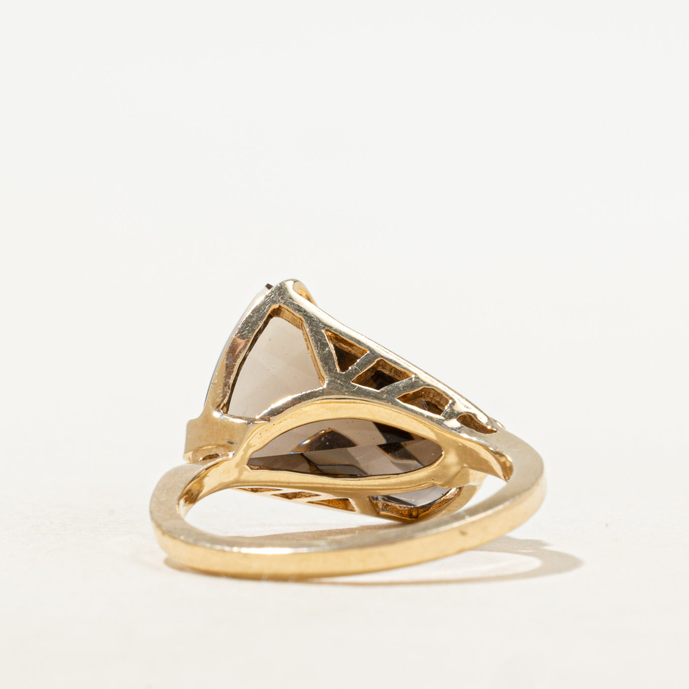 Smoky Quartz Abstract Cocktail Ring | 7.50ct | SZ 6