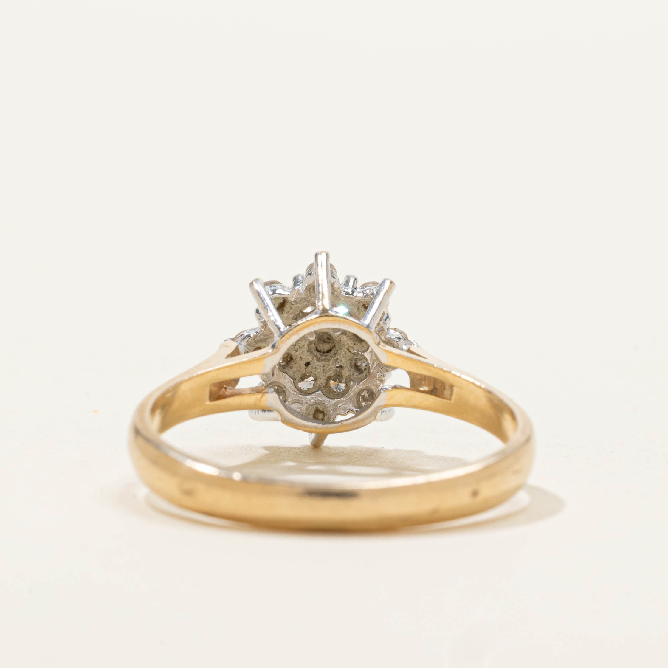14k Diamond Petal Cluster Ring | SZ 6