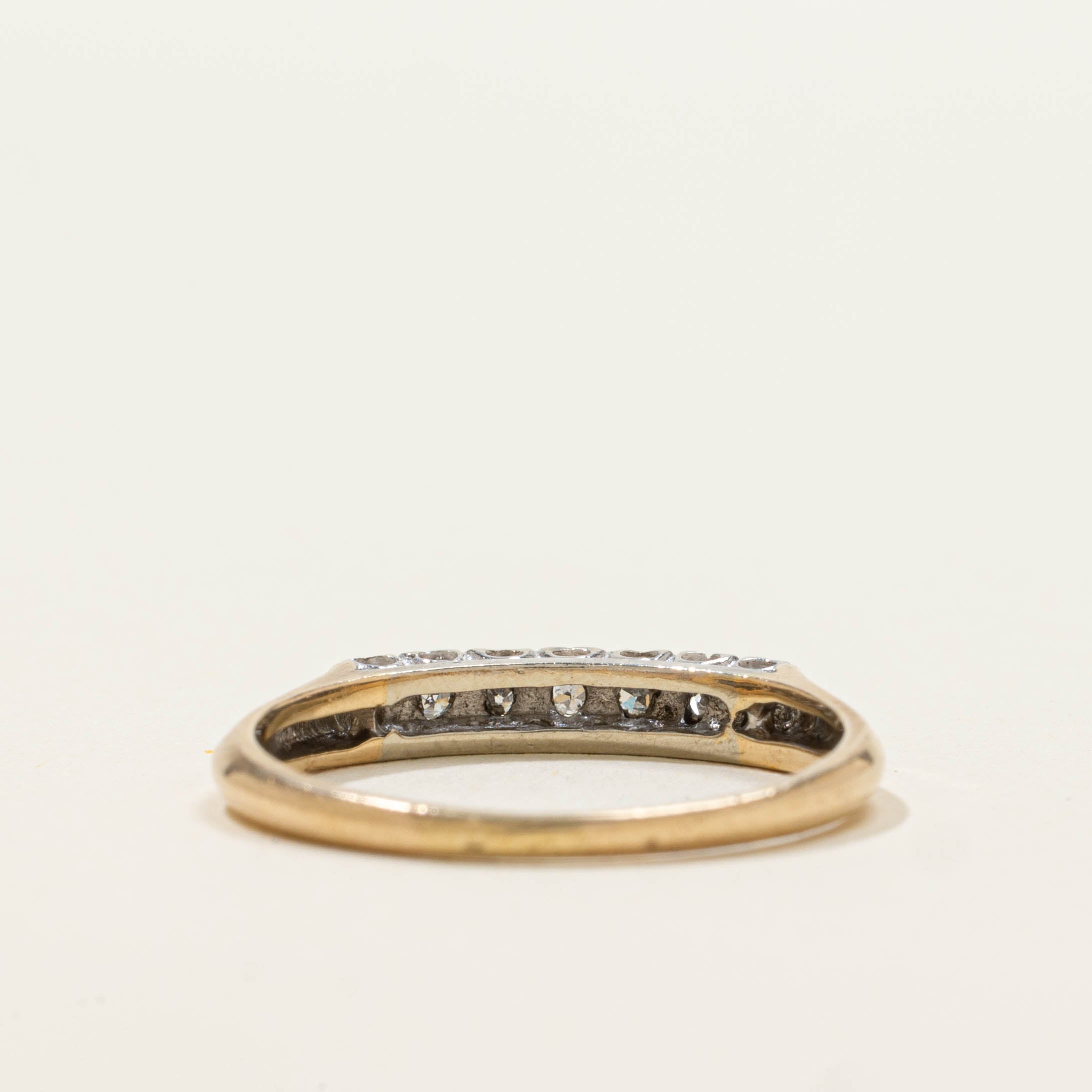 14k Five Stone Diamond Textured Ring | SZ 6.25