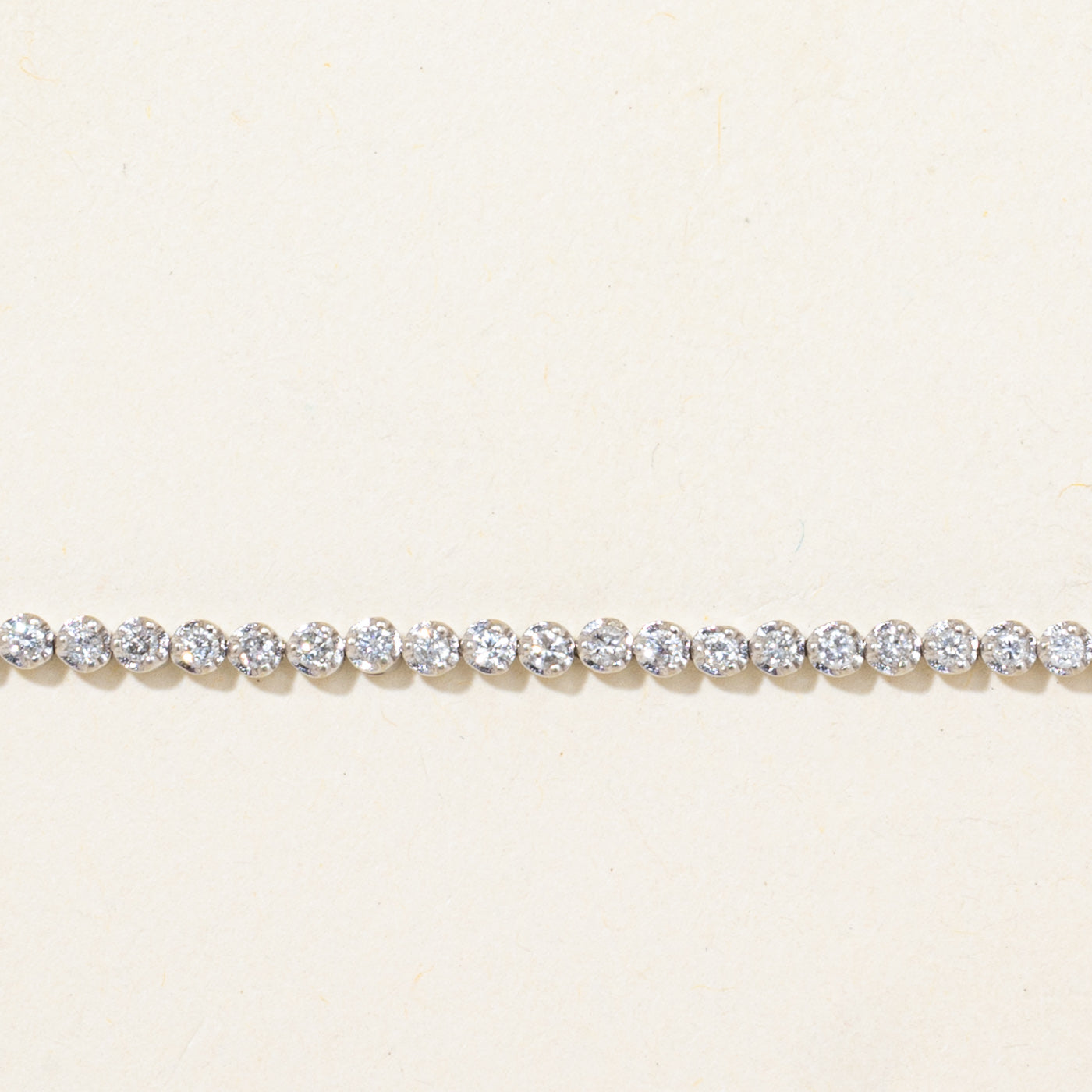 10k White Gold Diamond Tennis Bracelet | 1.05ctw | 6.25"