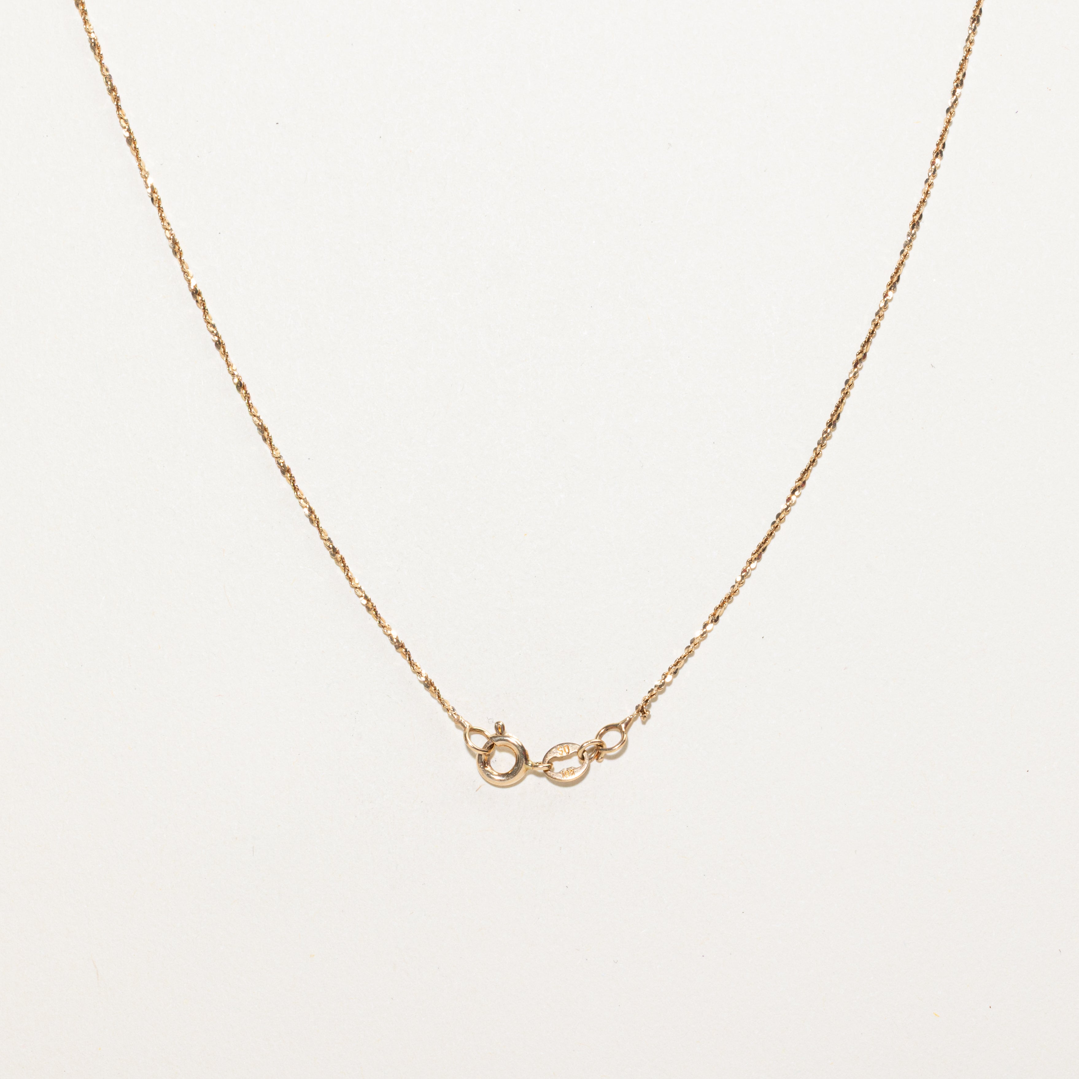 Chaîne en or jaune 10 carats à motif pépites | 51 cm
