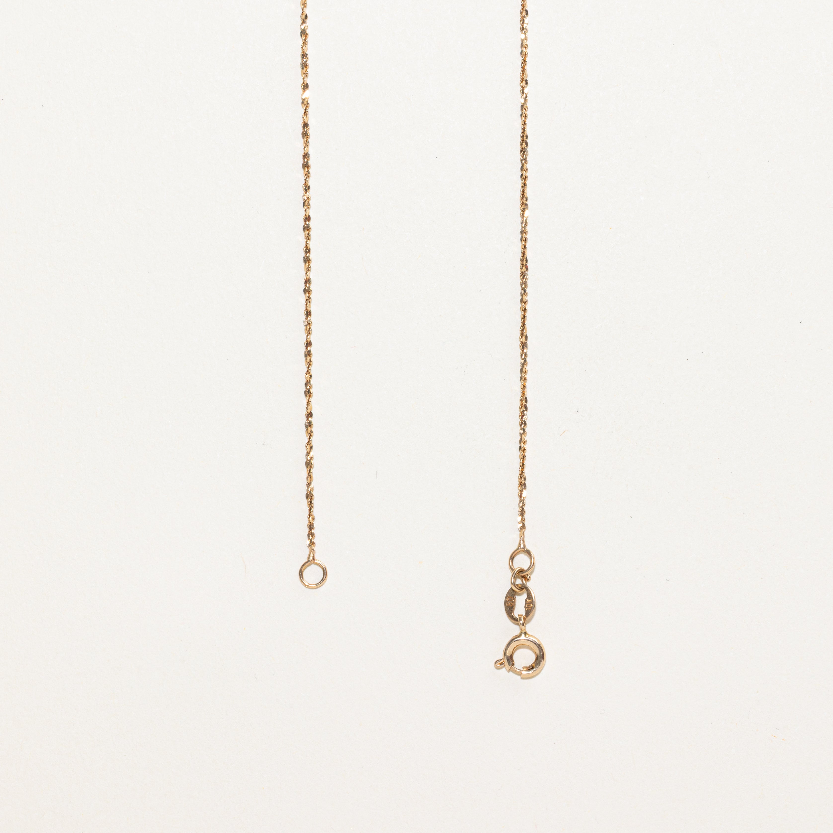 Chaîne en or jaune 10 carats à motif pépites | 51 cm