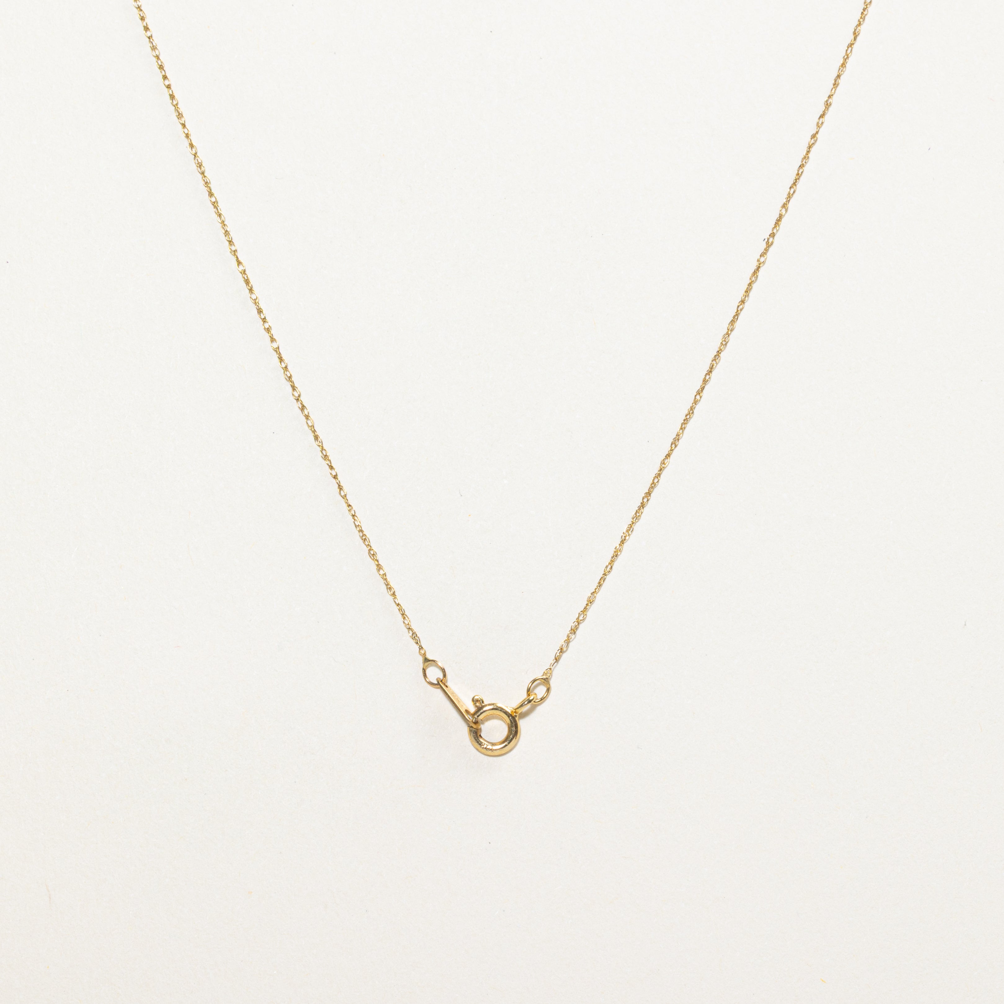Yellow Gold Diamond Round Cluster Pendant Necklace | 0.20ctw | 18"