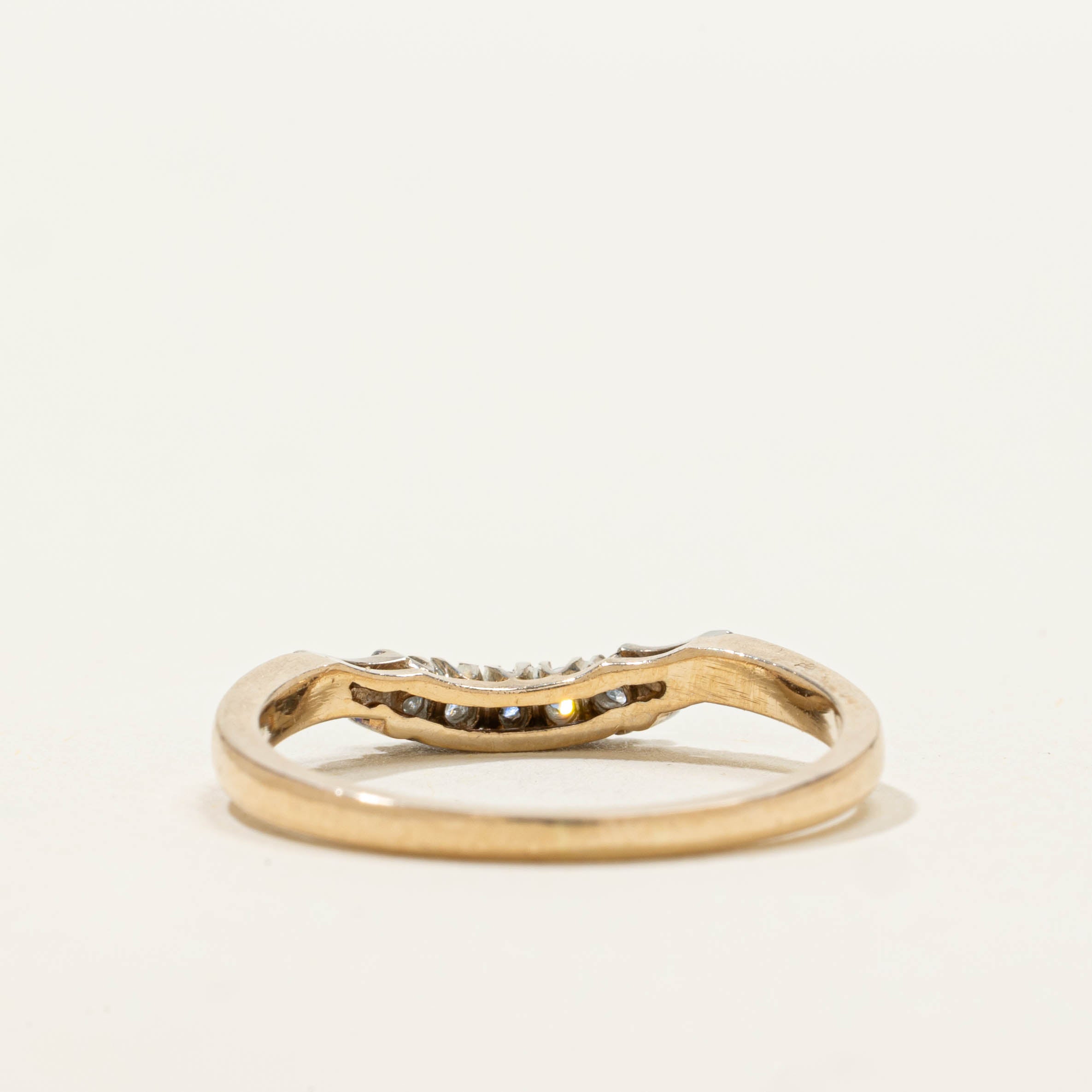 ‘Birks’ 14k Diamond Contour Ring | SZ 7