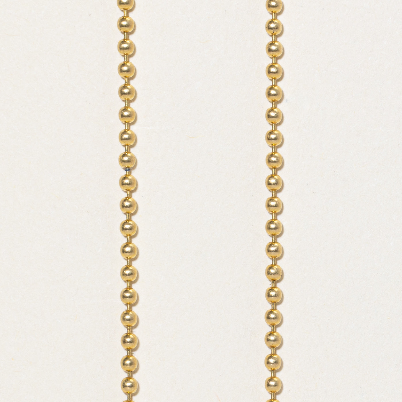 Italian 18K Yellow Gold Ball Beaded Necklace | 20"