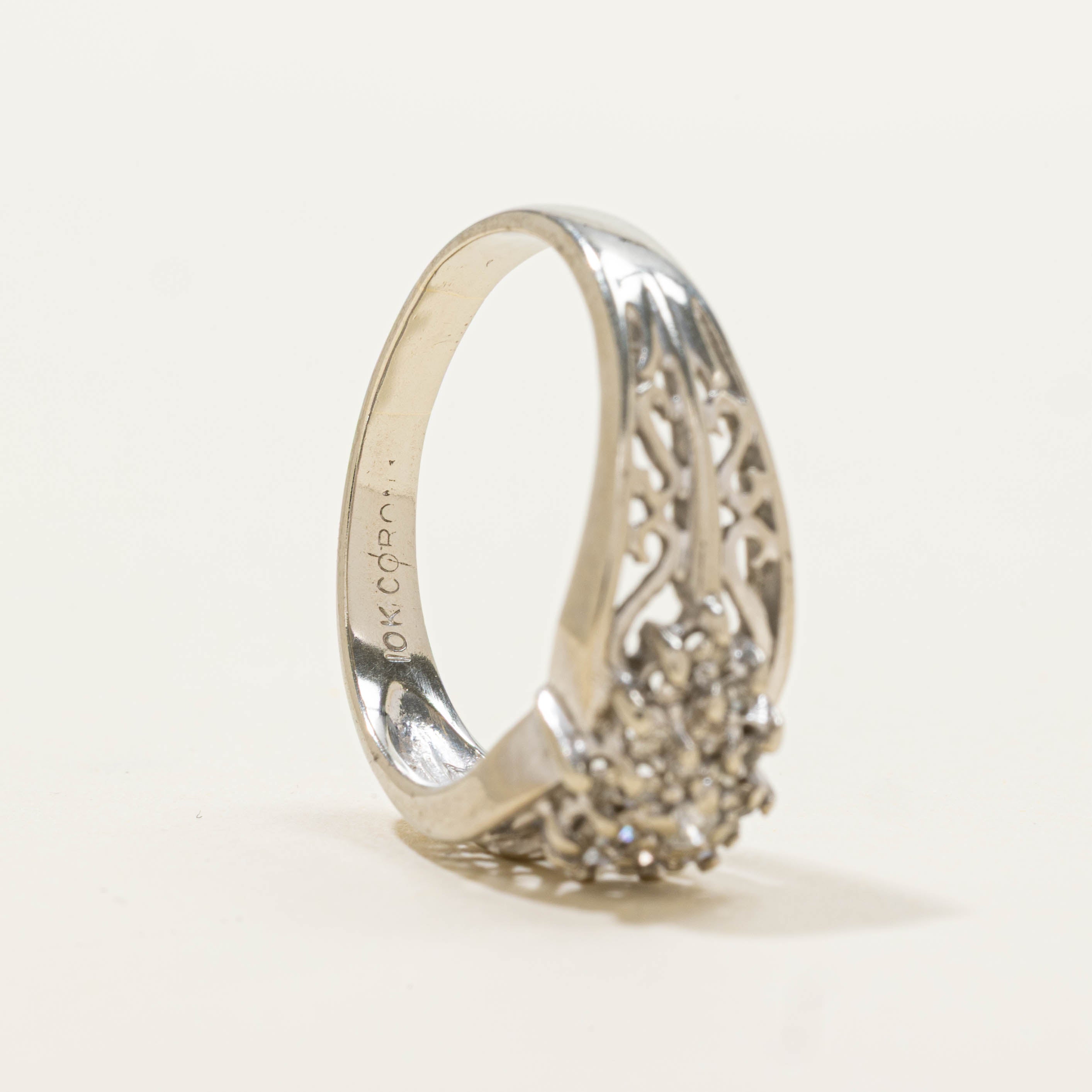 10k Diamond Cluster Openwork Ring | SZ 7.75