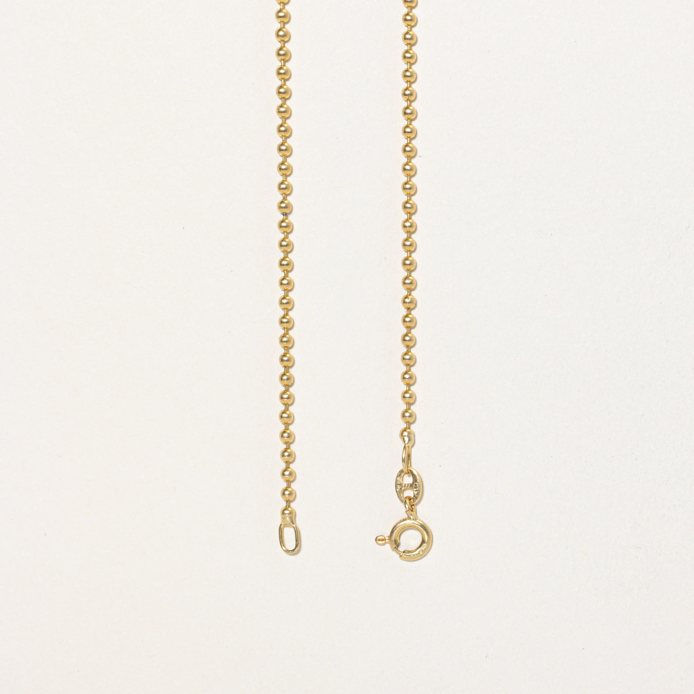 Italian 18K Yellow Gold Ball Beaded Necklace | 20"