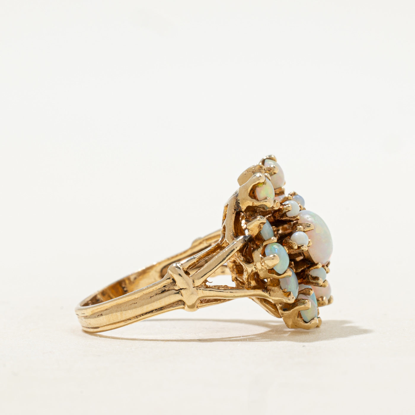 Opal Petal Cluster Cocktail Ring | 1.60ctw | SZ 6