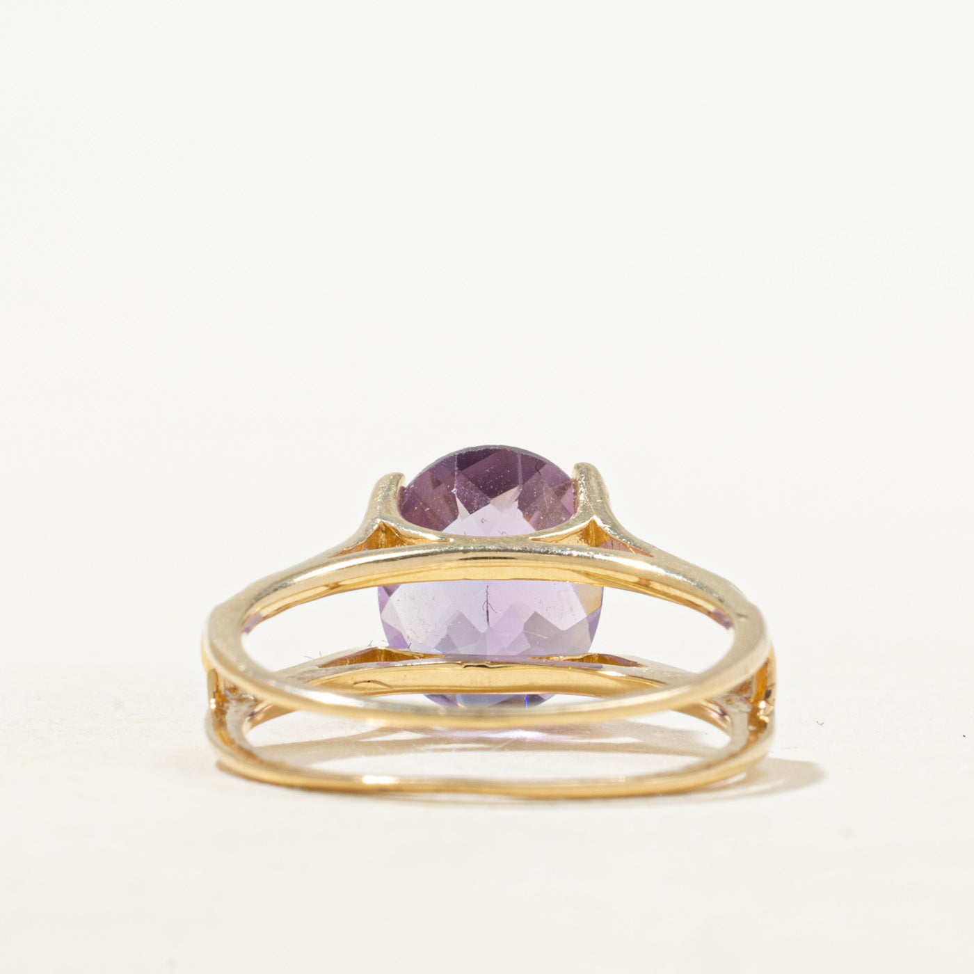 Oval Cut Amethyst Open Shank Ring | 2.22ct | SZ 6