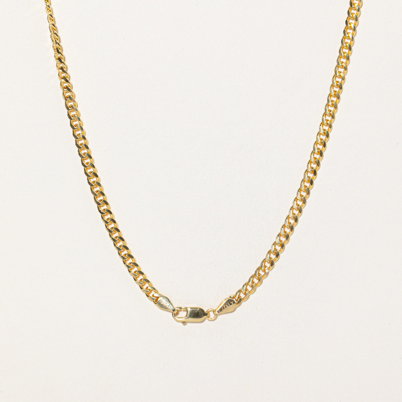 10K Yellow Gold Curb Link Chain | 19.5"