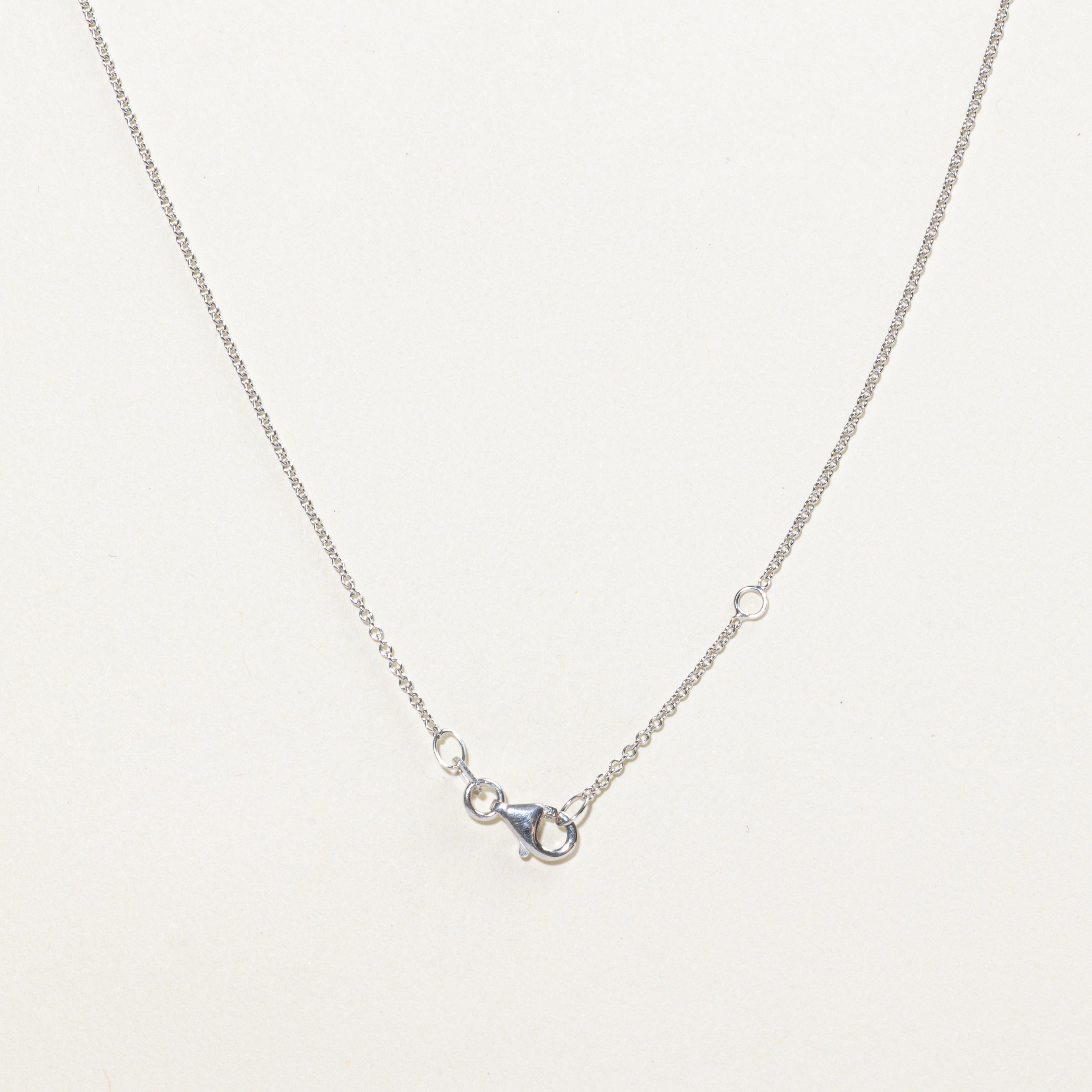 White Gold Diamond Pear Shaped Pendant Necklace | 0.92ctw | 18"