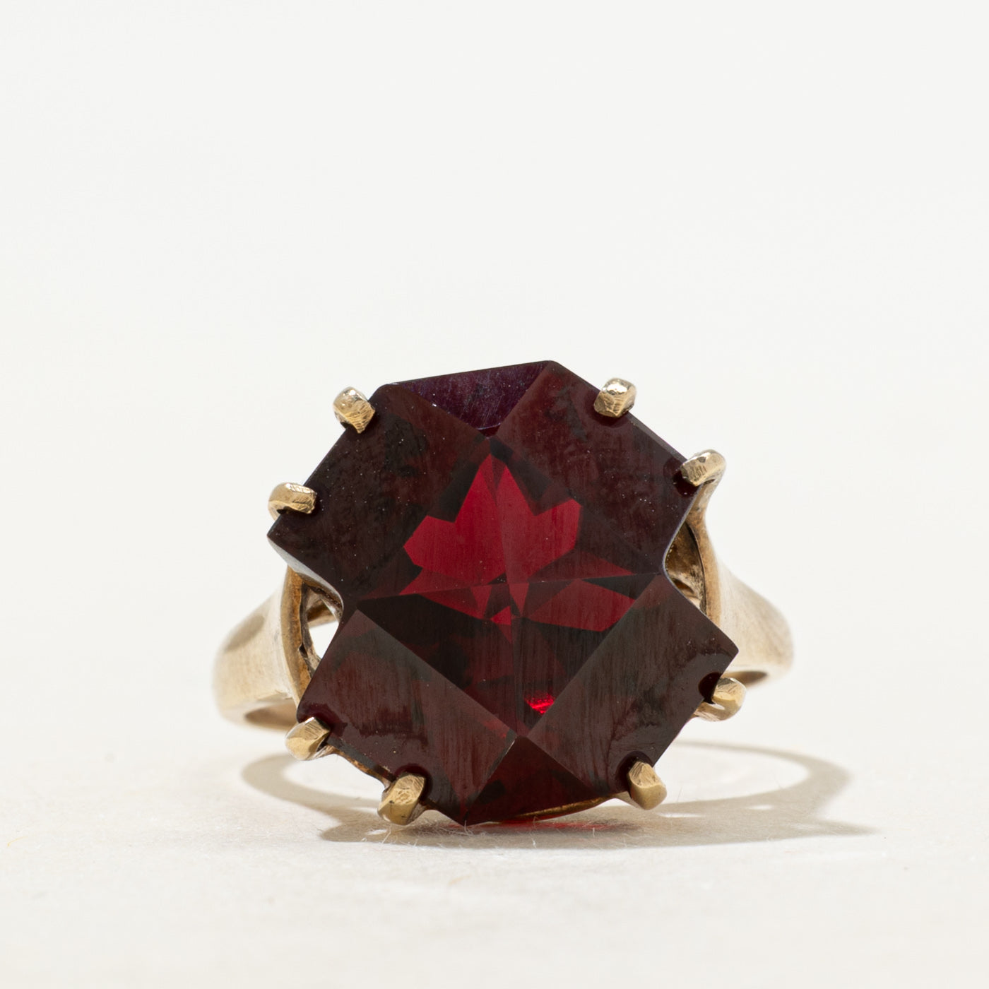 Synthetic Ruby Cocktail Ring | 11.20ct | SZ 6.5