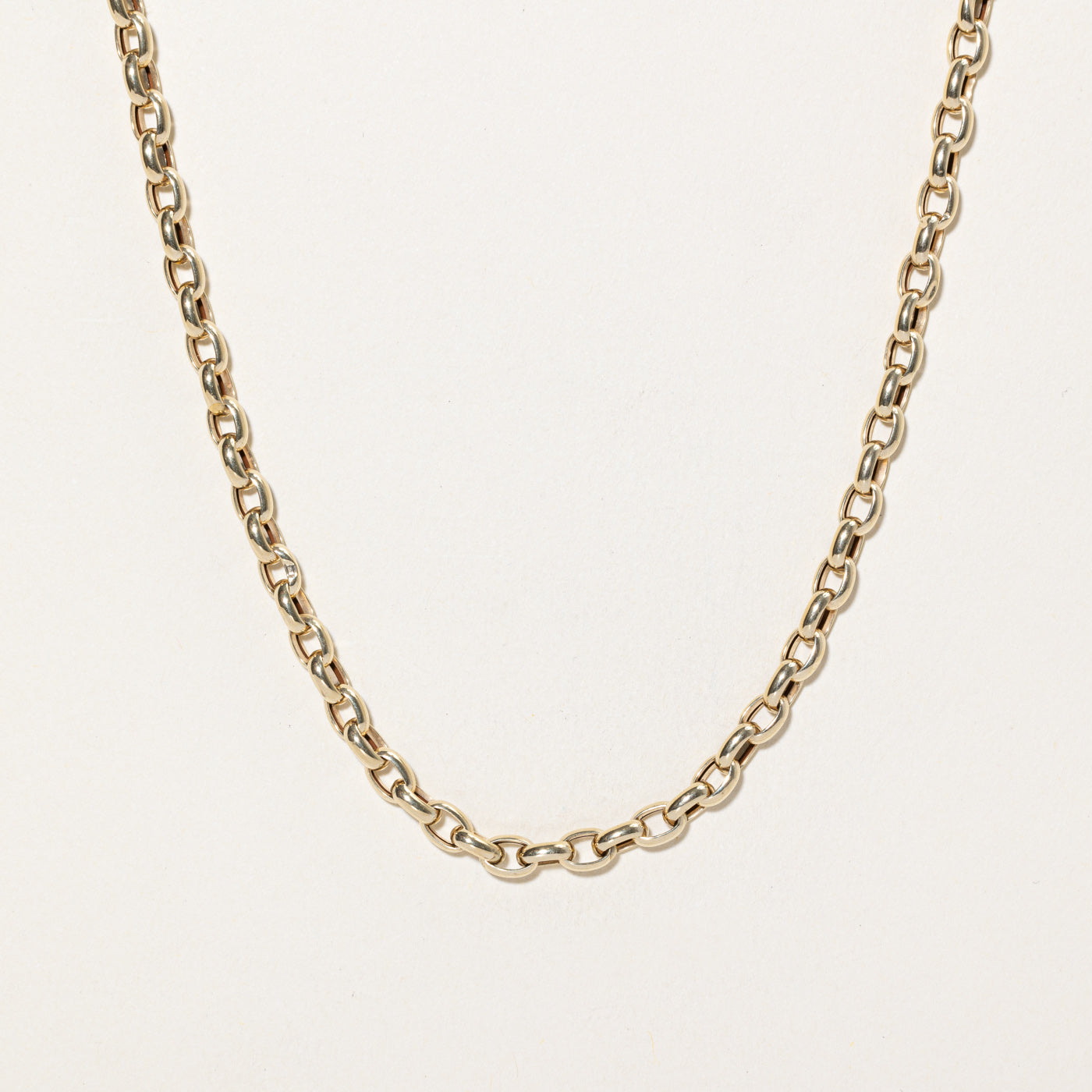 Italian 14K Pale Yellow Gold Rolo Chain | 16.5"