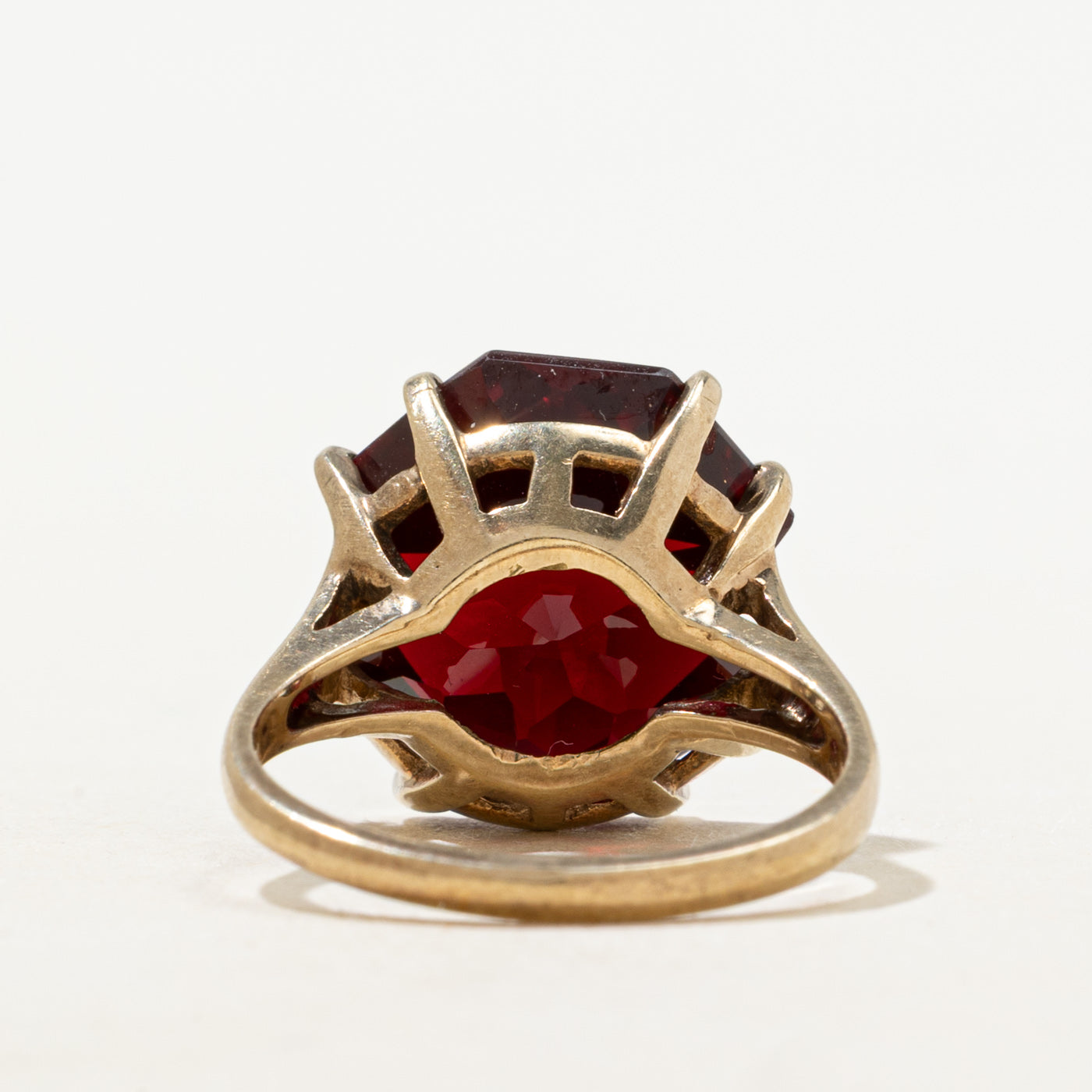 Synthetic Ruby Cocktail Ring | 11.20ct | SZ 6.5