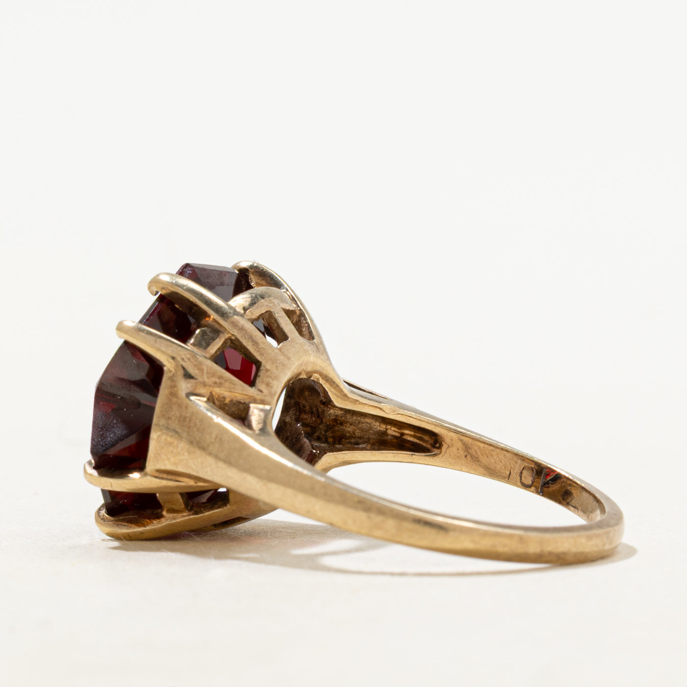 Synthetic Ruby Cocktail Ring | 11.20ct | SZ 6.5