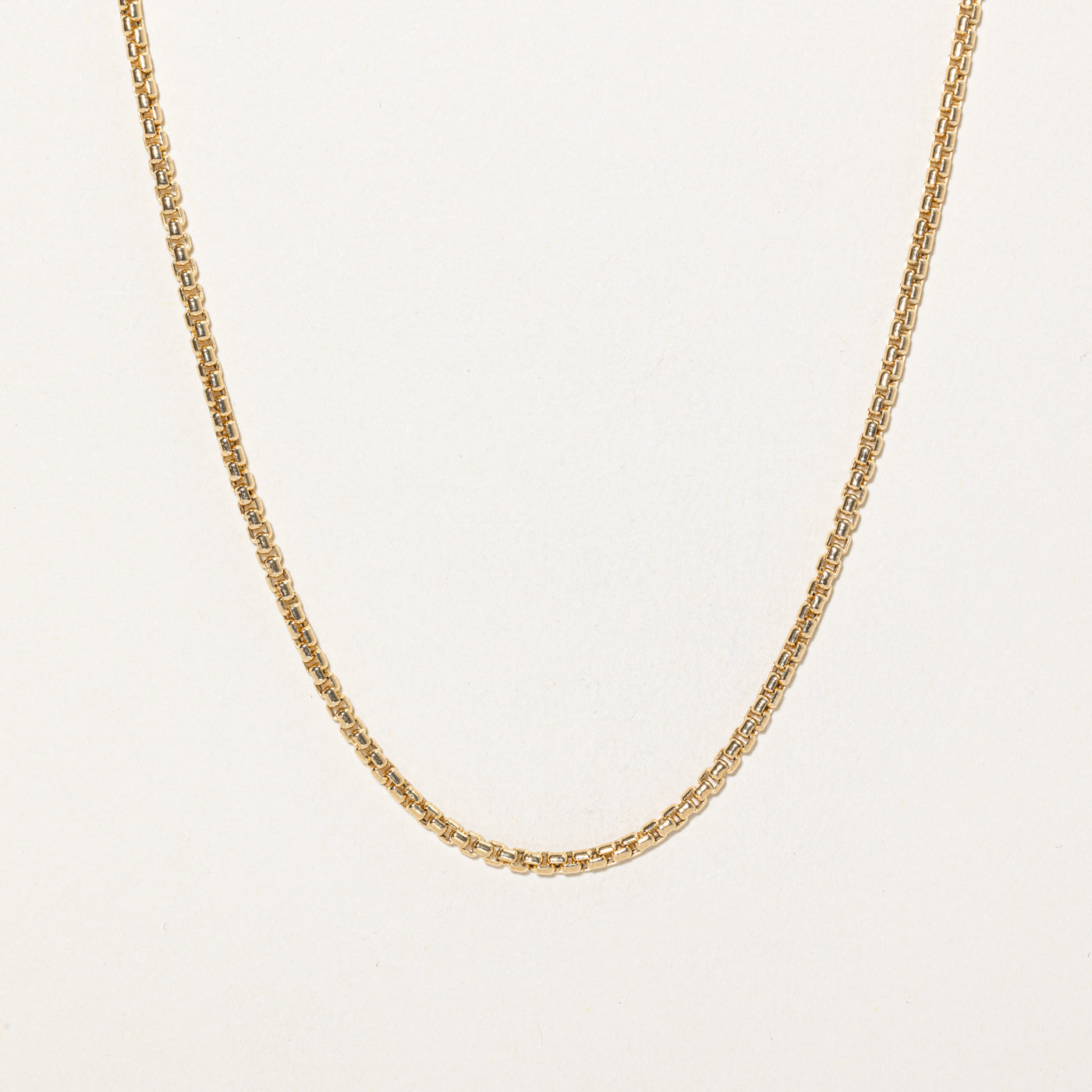 Italian 18K Yellow Gold Box Link Chain | 21.5"