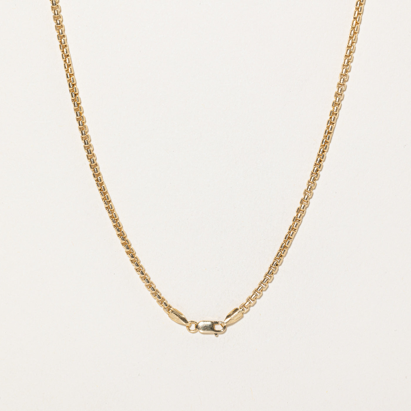 Italian 18K Yellow Gold Box Link Chain | 21.5"