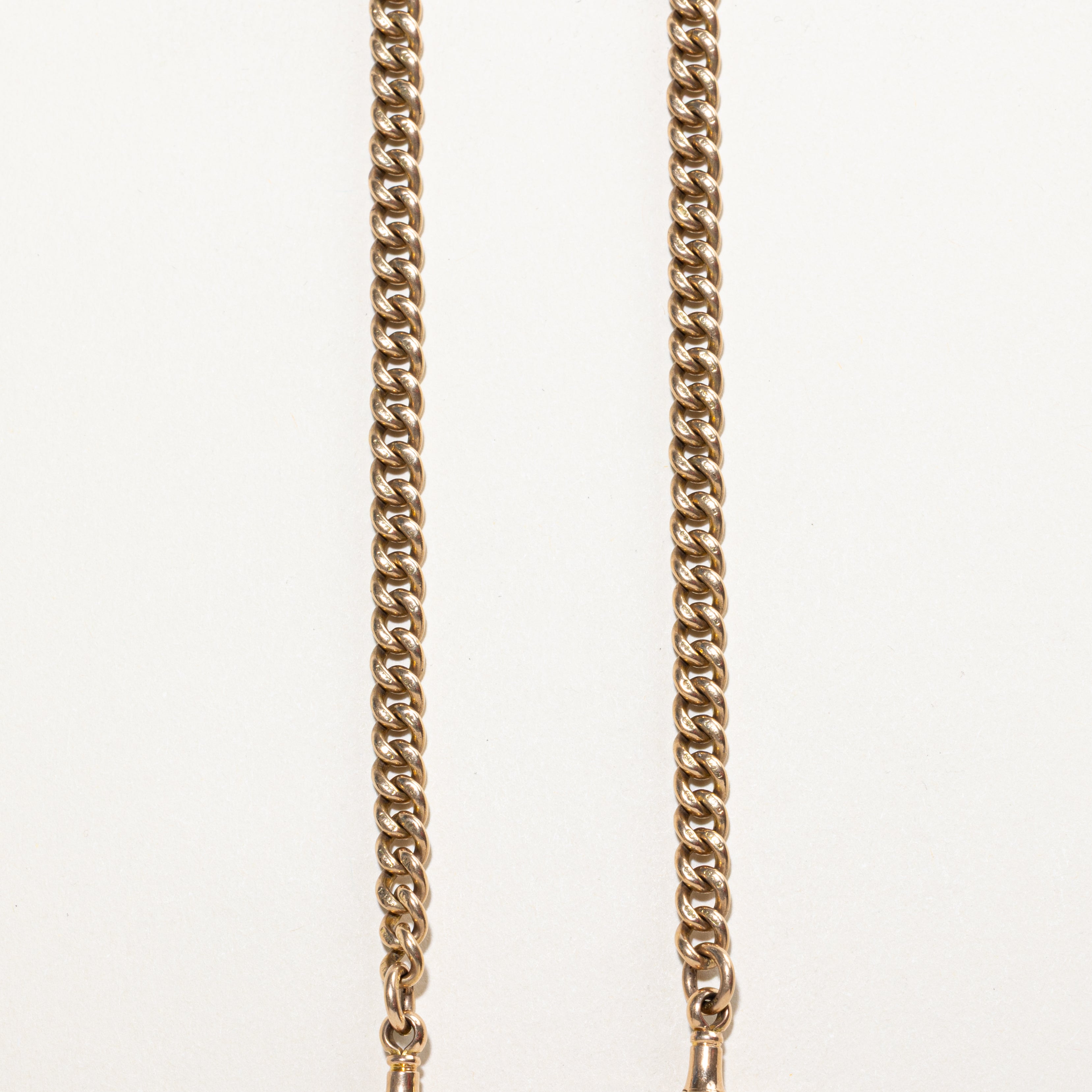 Antique UK Yellow Gold Dog Clip Watch Chain | 16"