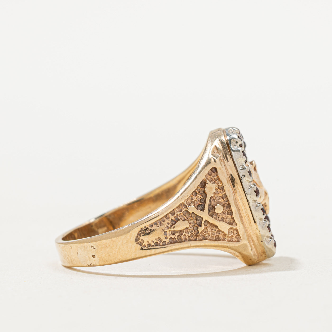 Garnet Horse Ring | 0.28ctw | SZ 11.25