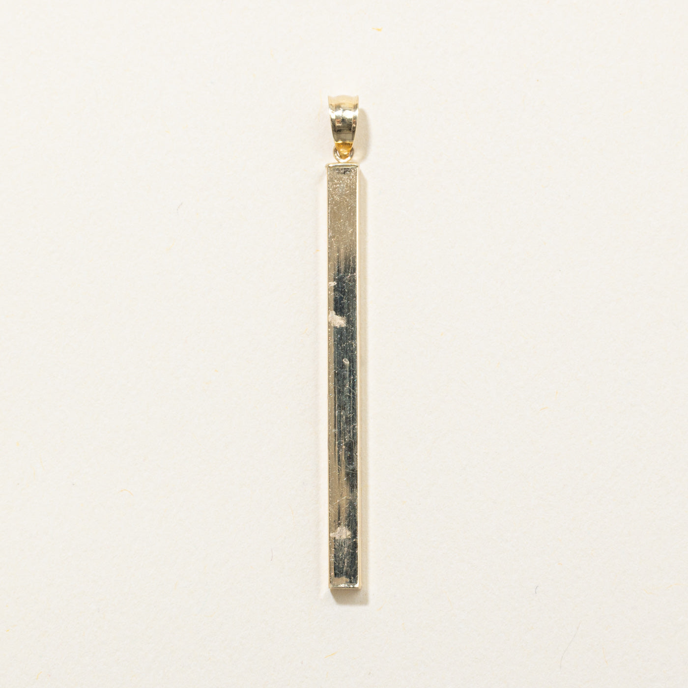 14k Yellow Gold Drop Bar Pendant